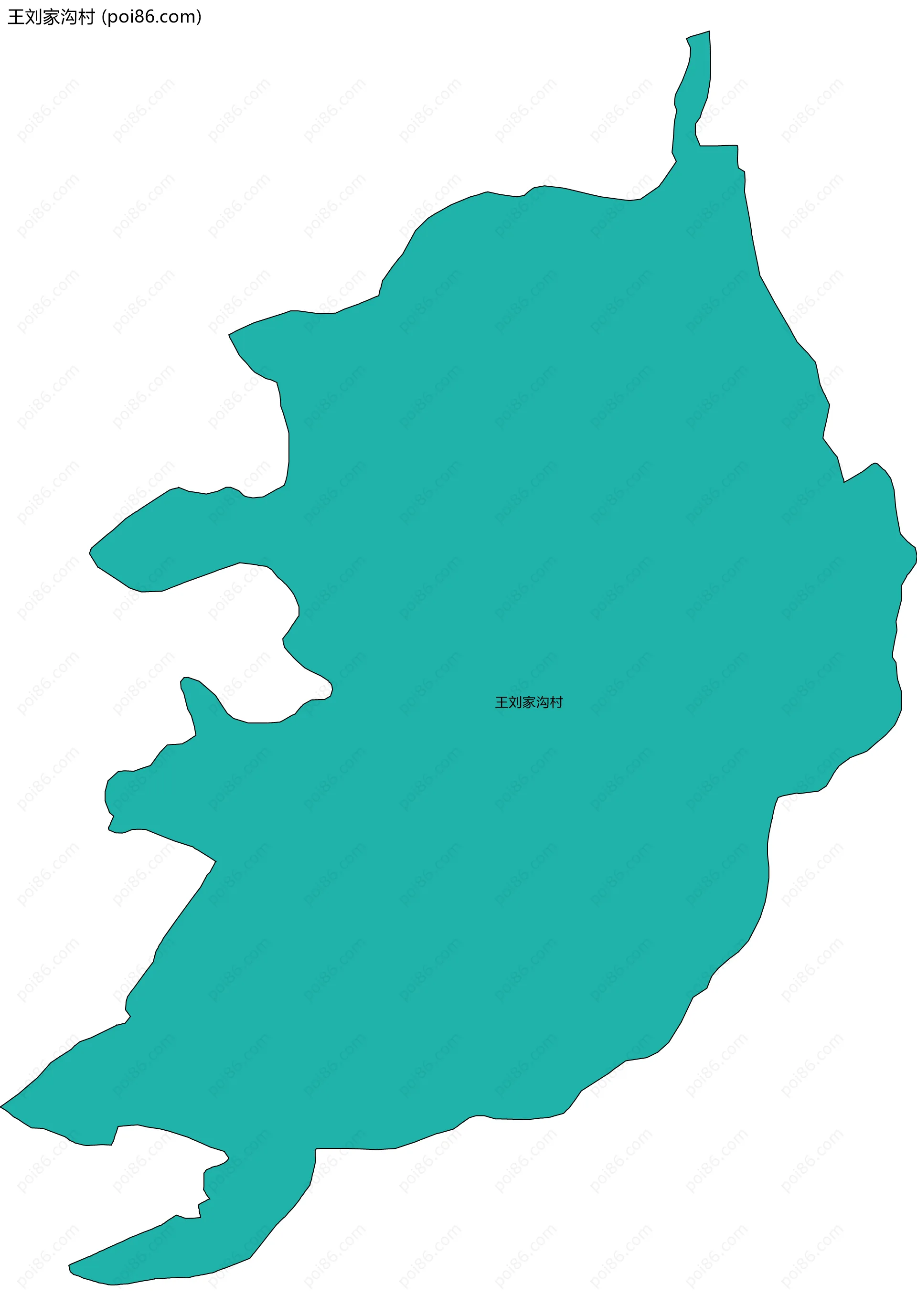 王刘家沟村边界地图