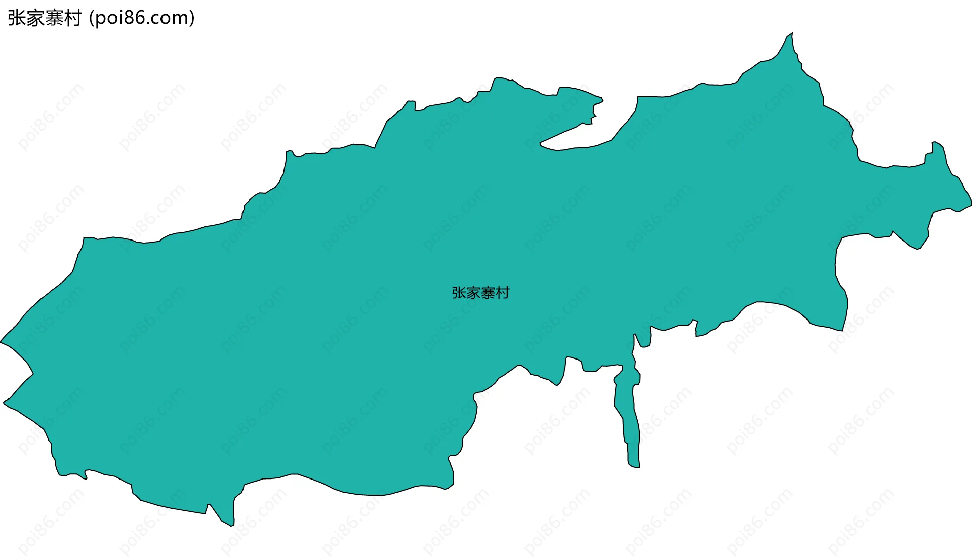张家寨村边界地图