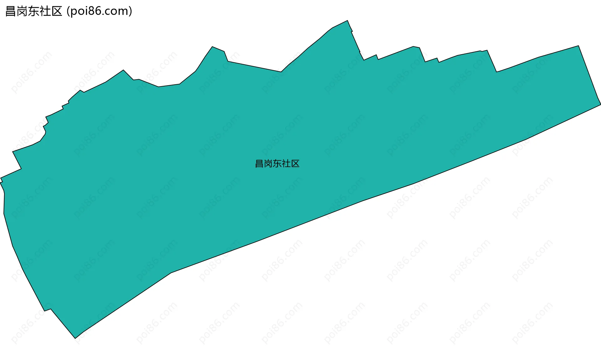 昌岗东社区边界地图