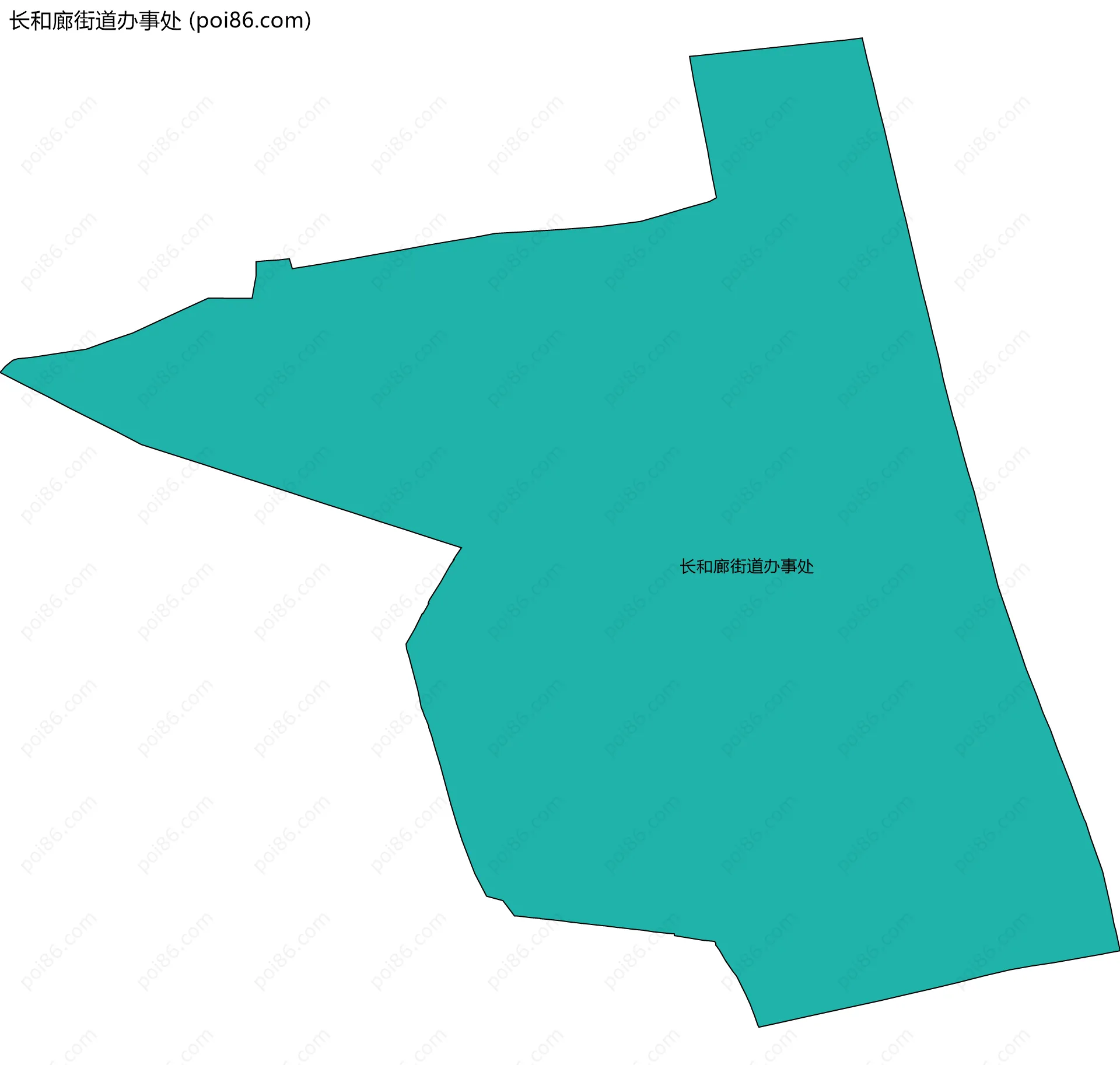 长和廊街道办事处边界地图(五级行政区划)