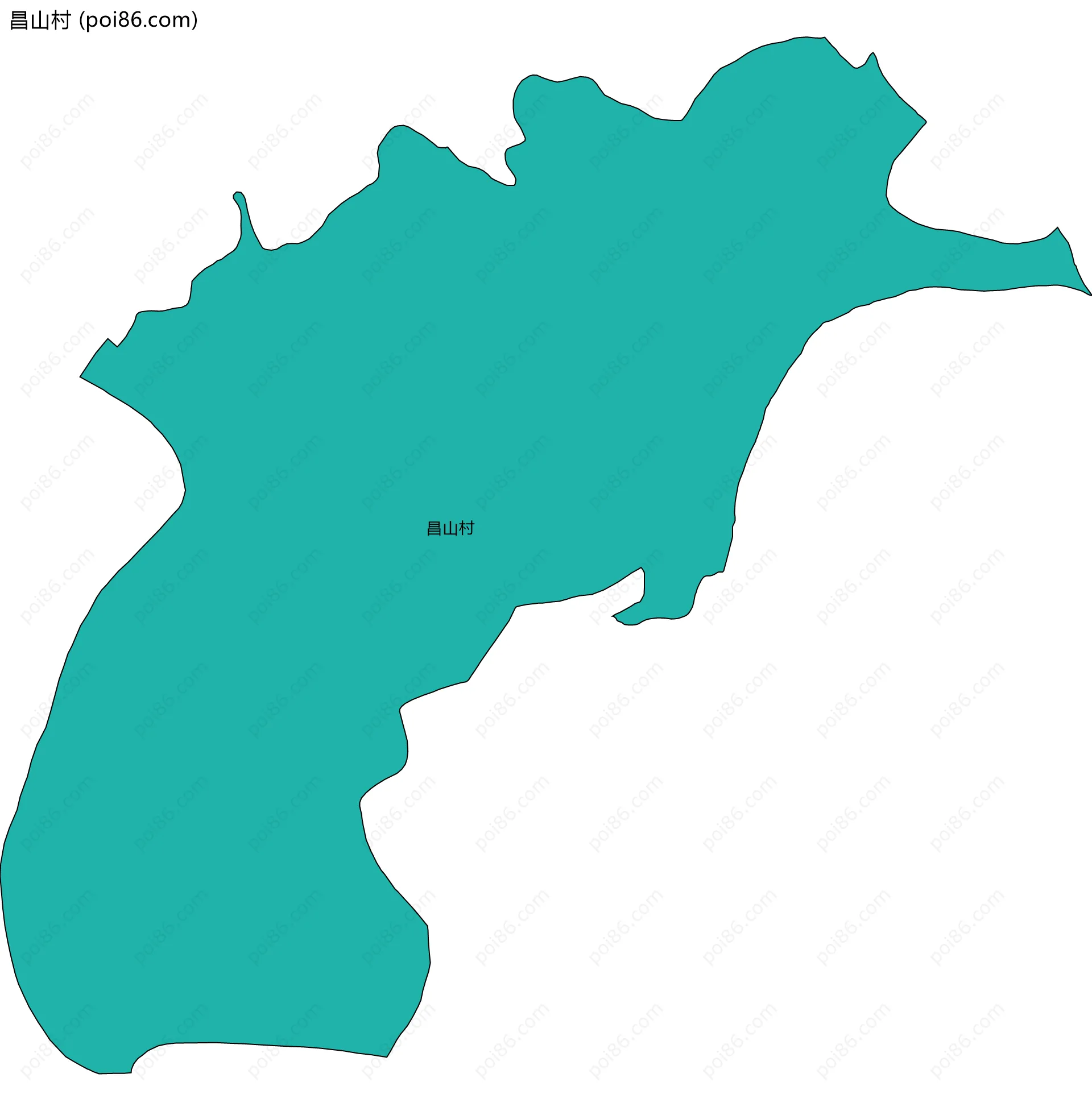 昌山村边界地图