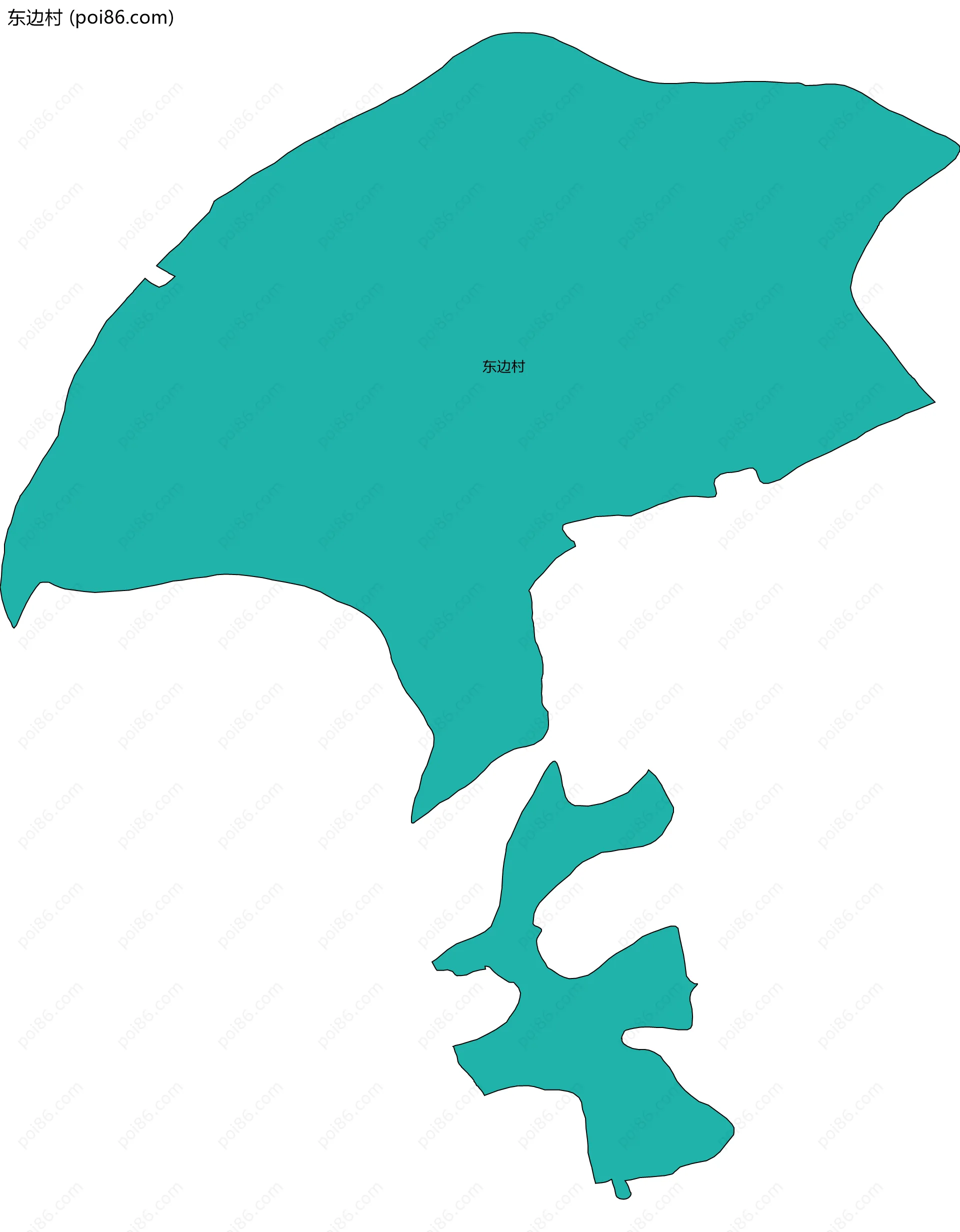 东边村边界地图