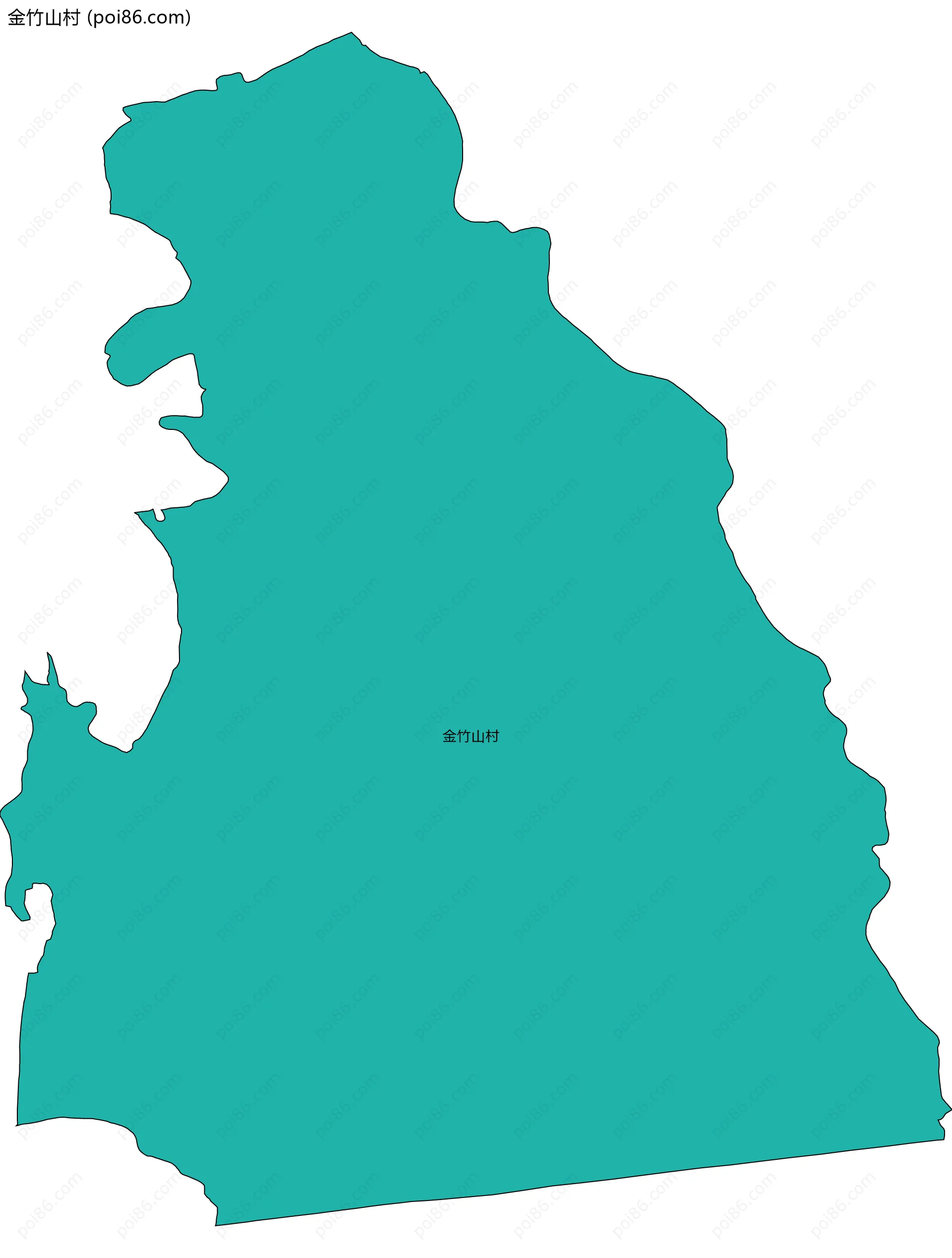 金竹山村边界地图