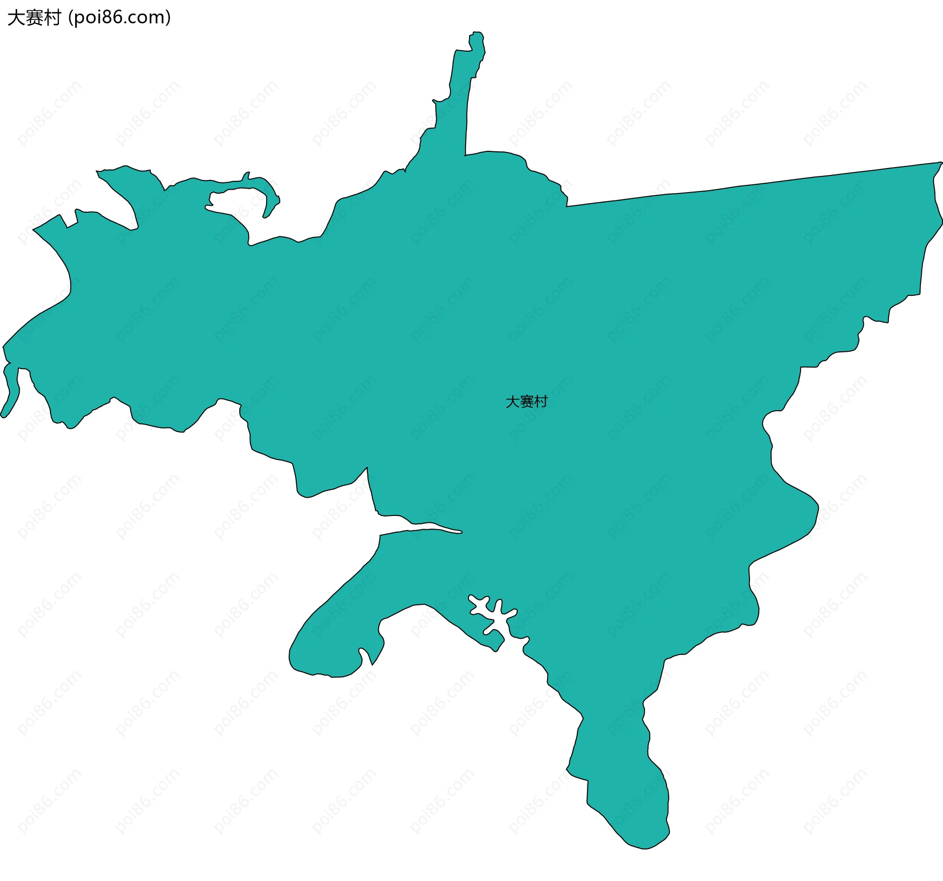 大赛村边界地图