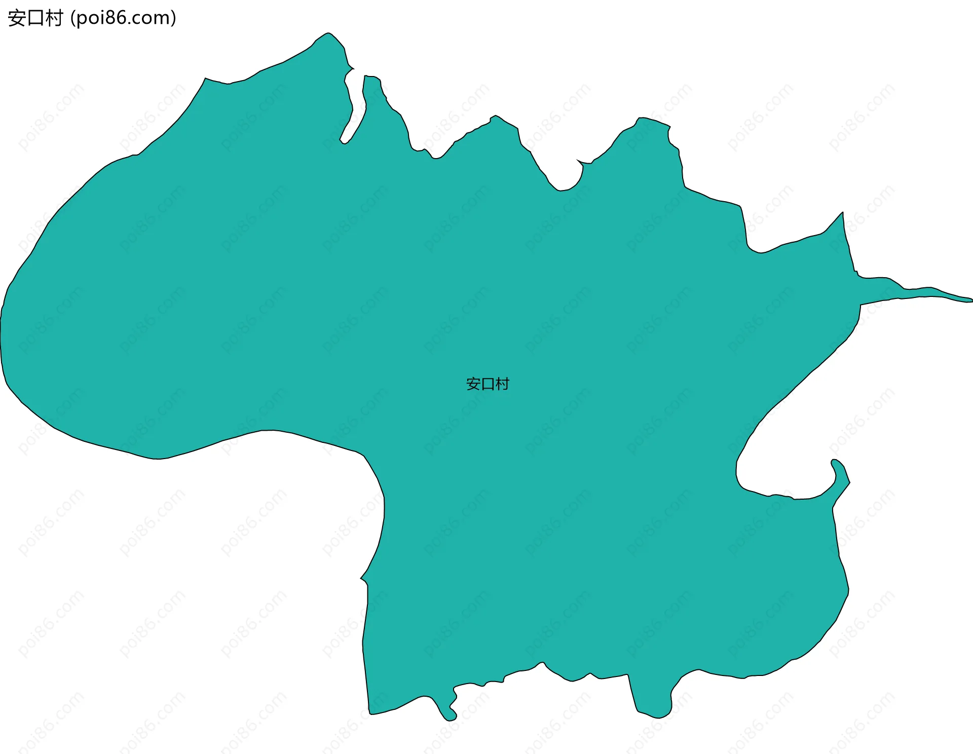 安口村边界地图