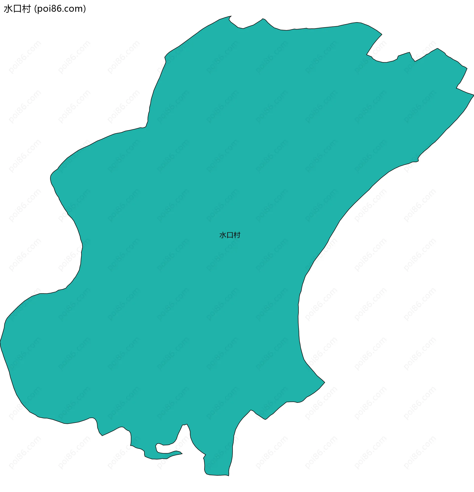 水口村边界地图