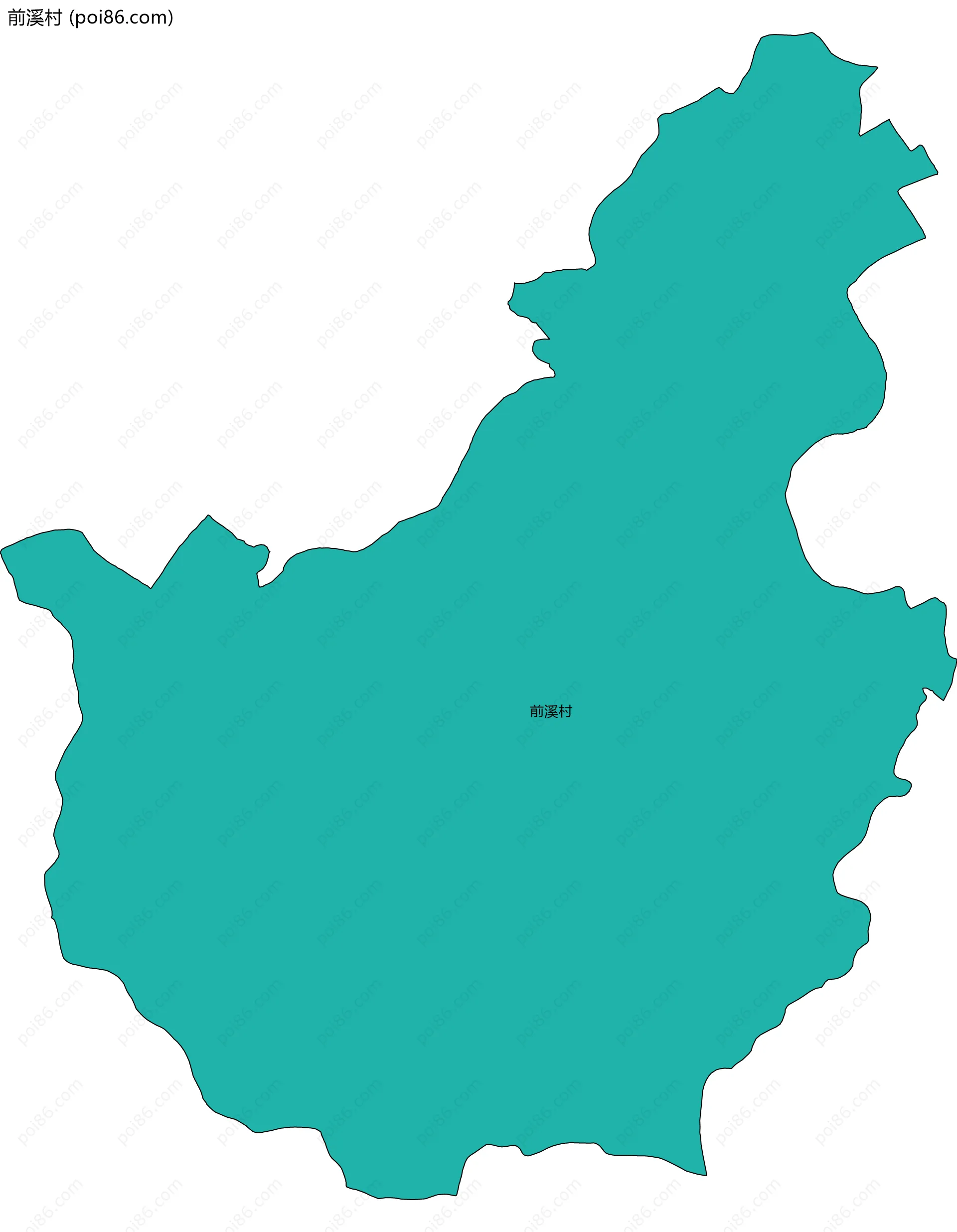 前溪村边界地图