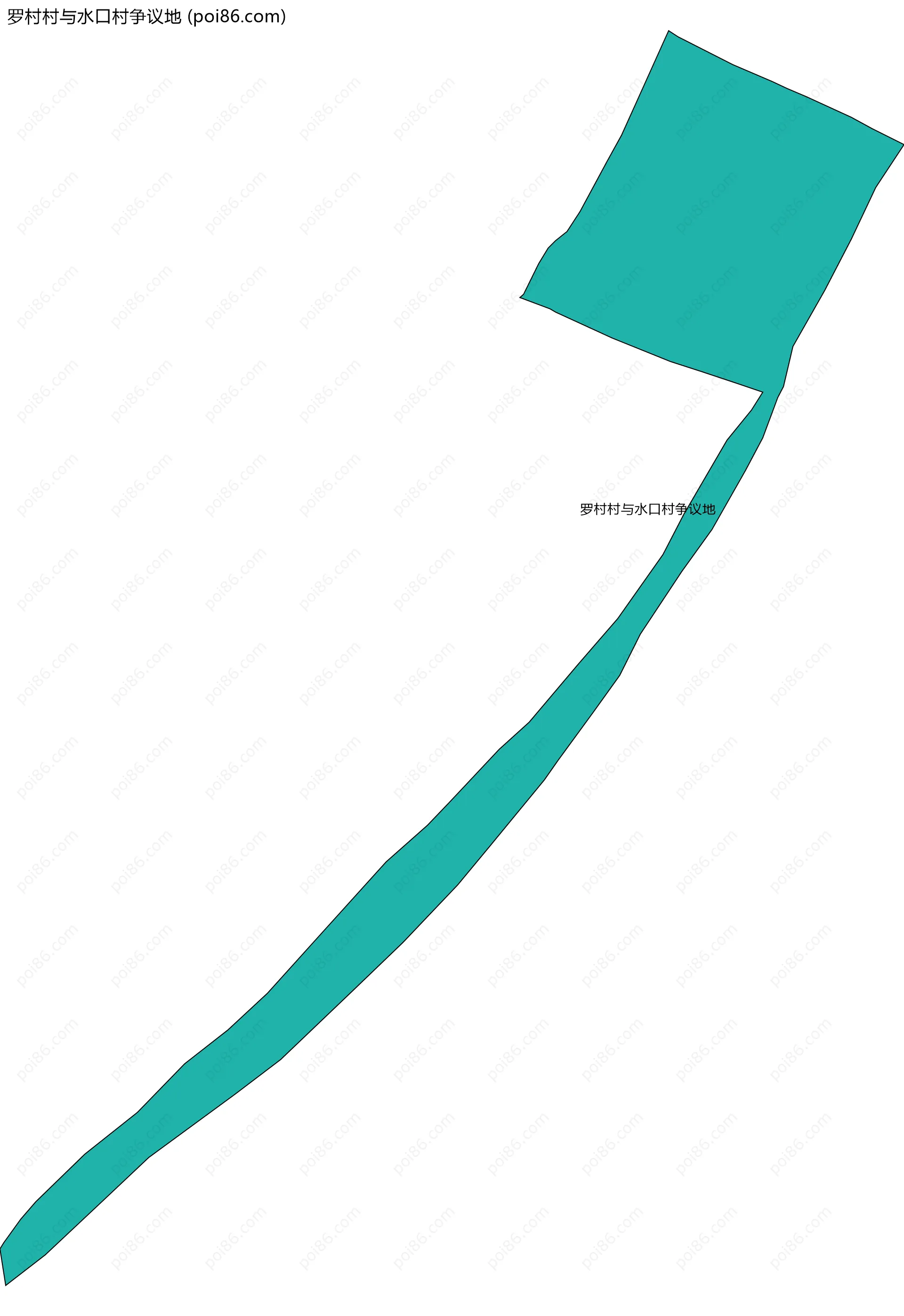 罗村村与水口村争议地边界地图