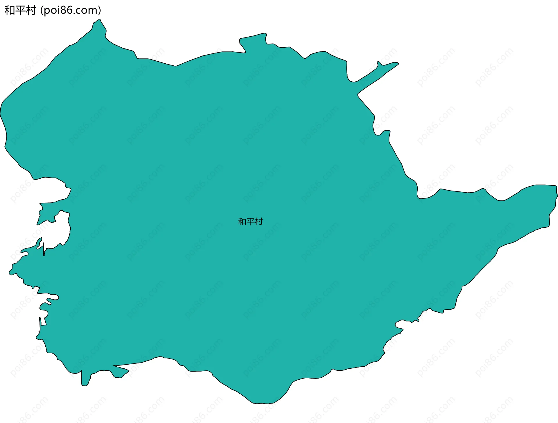 和平村边界地图