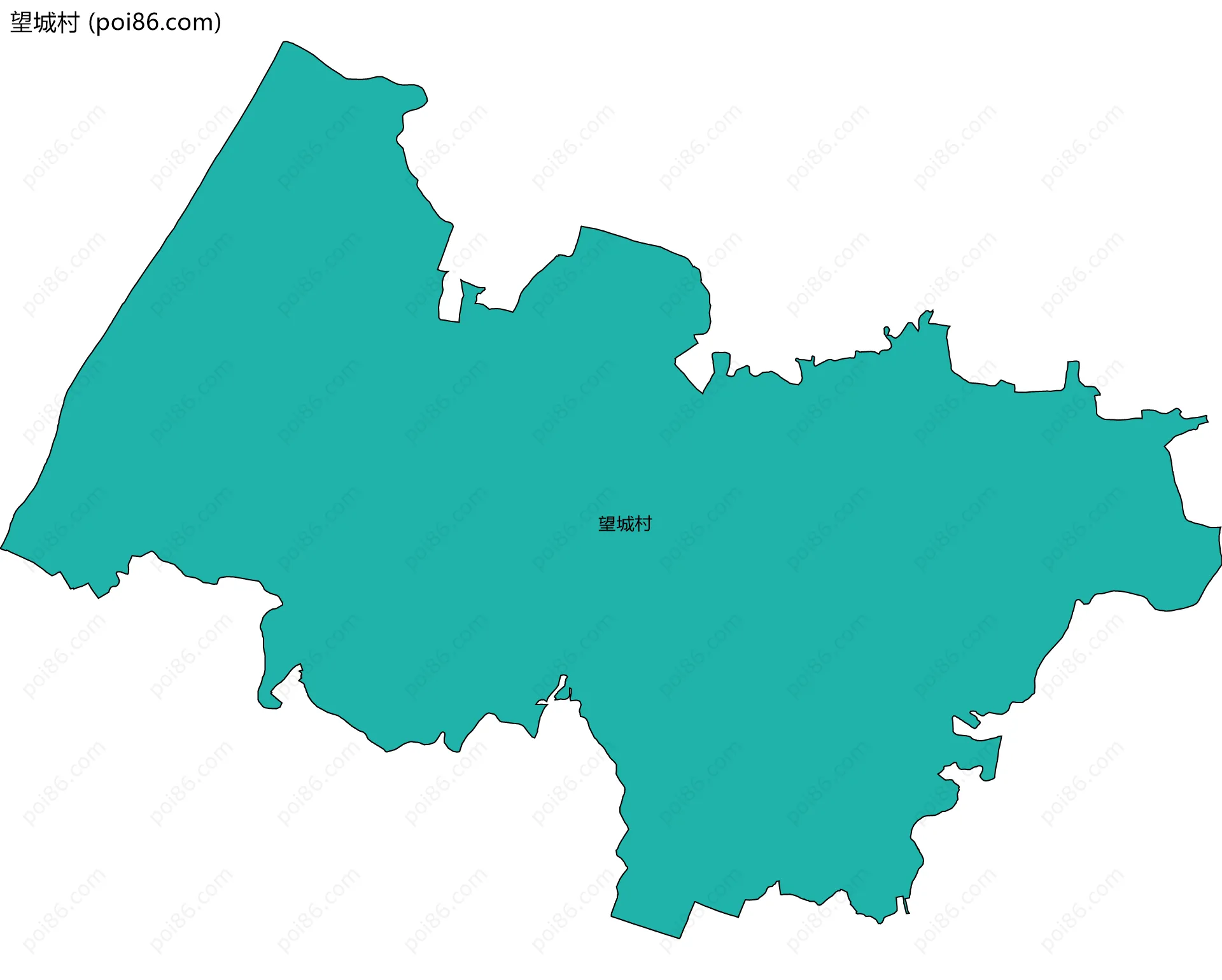 望城村边界地图