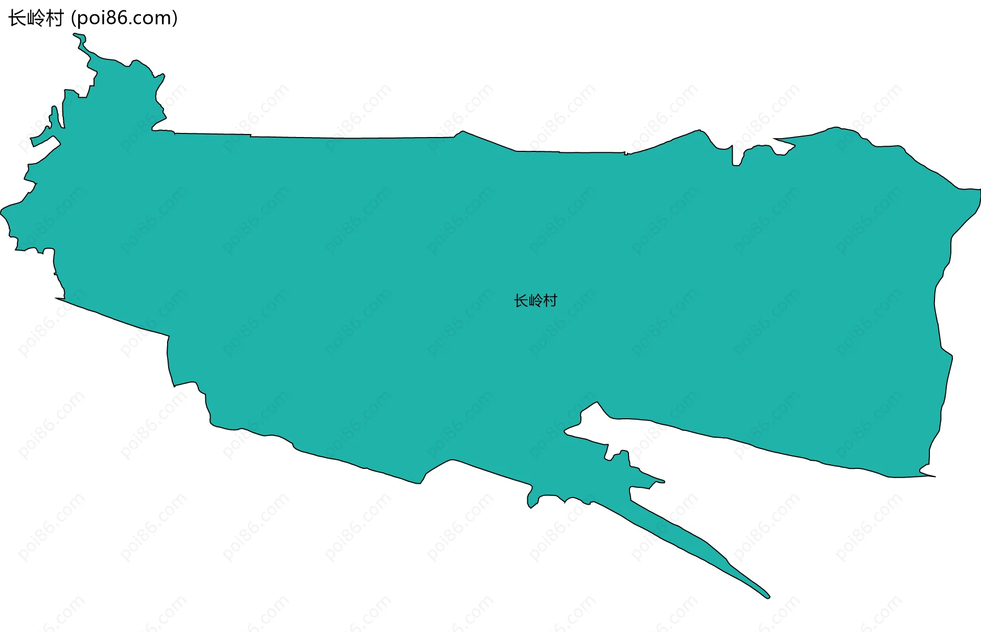 长岭村边界地图