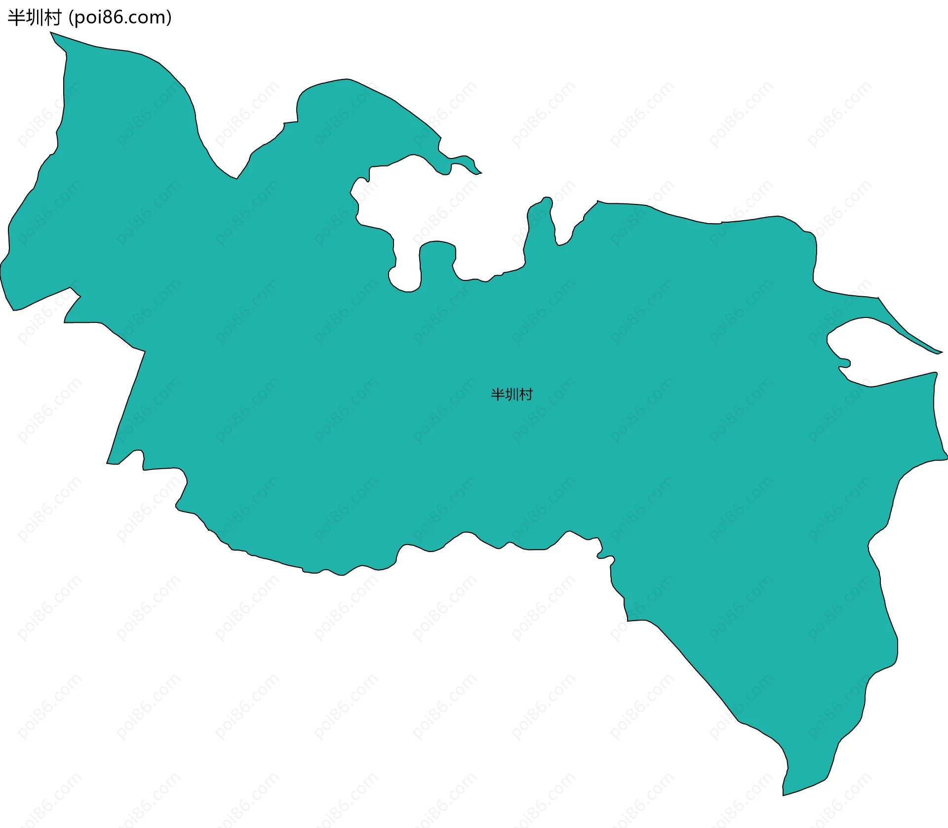 半圳村边界地图