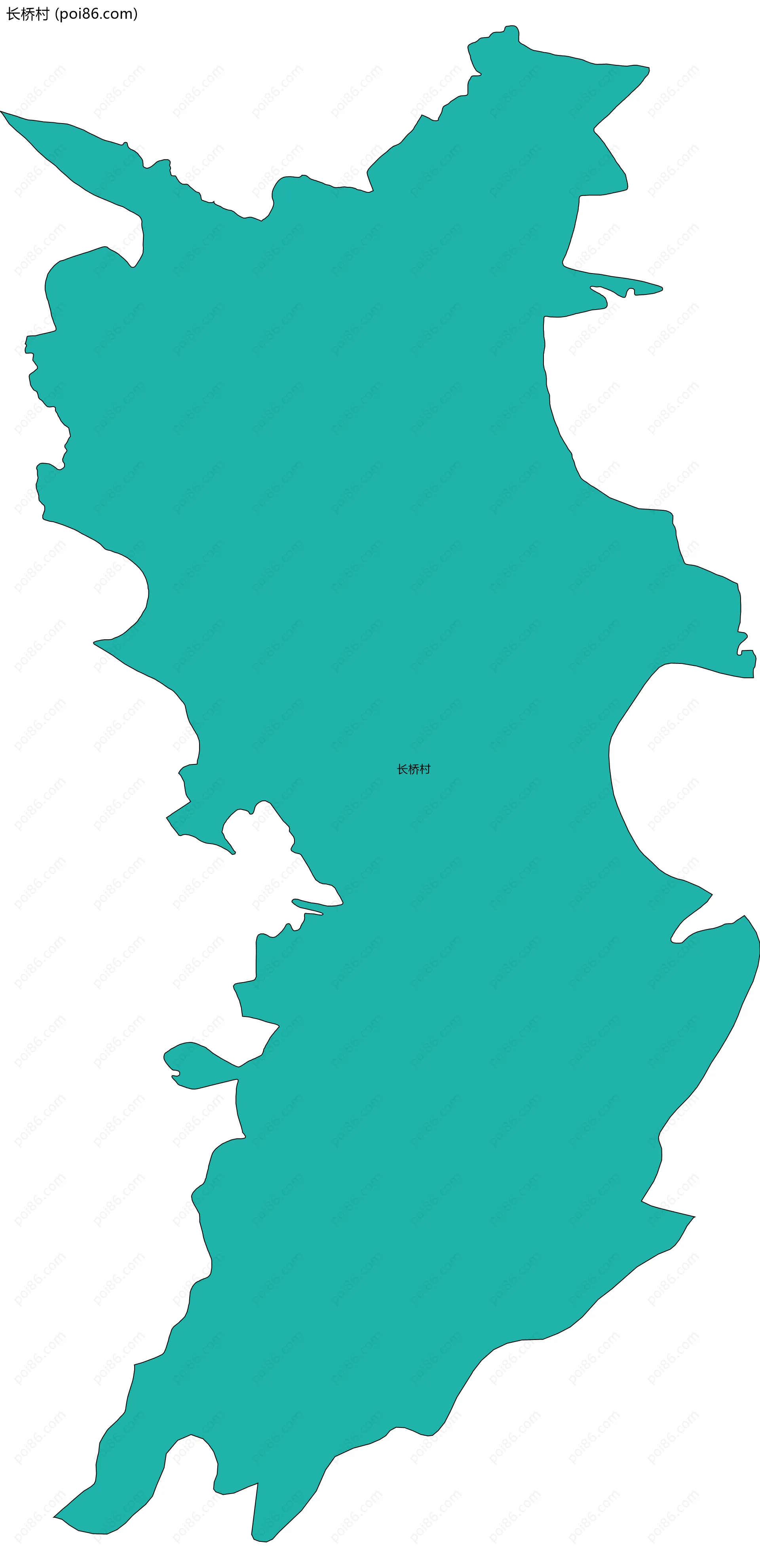 长桥村边界地图