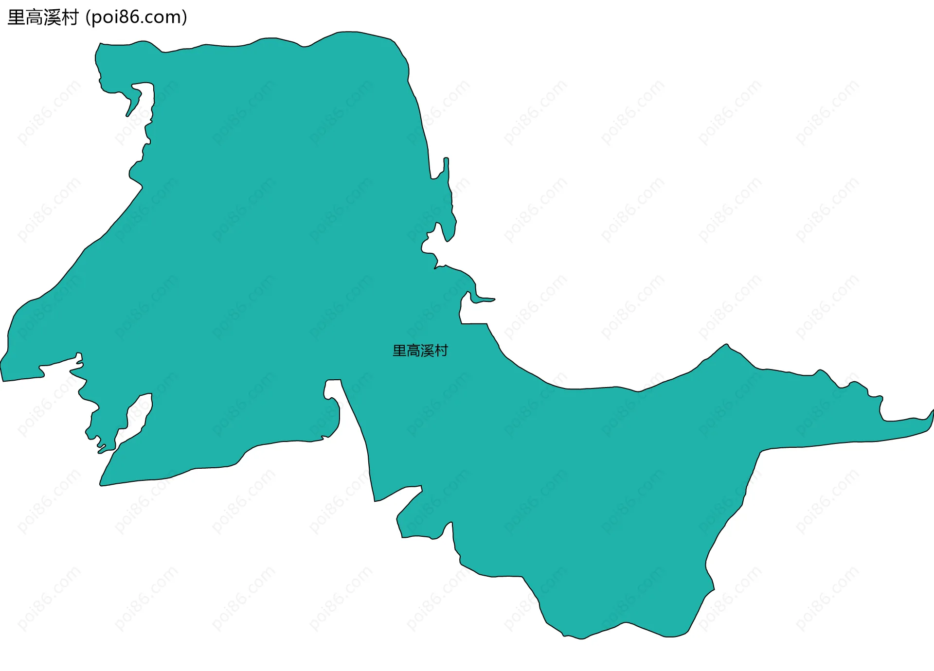 里高溪村边界地图