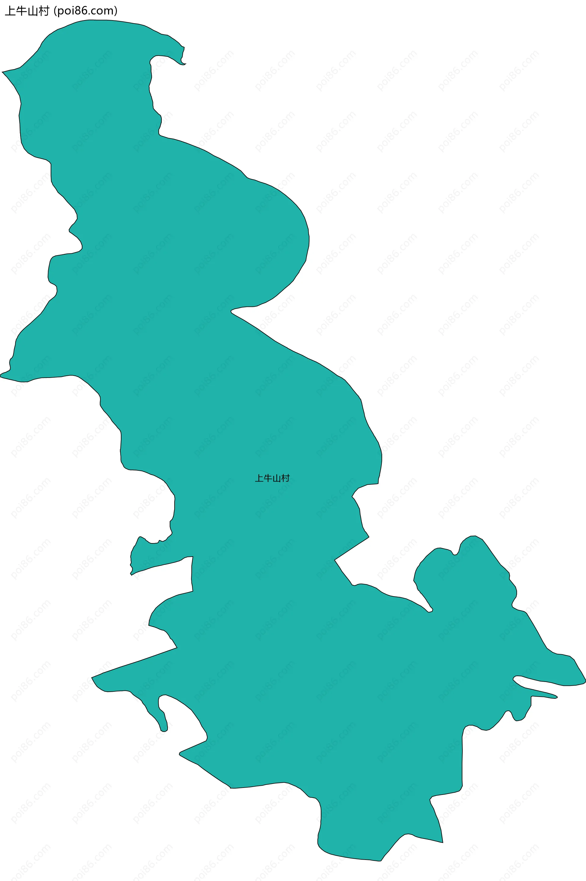 上牛山村边界地图