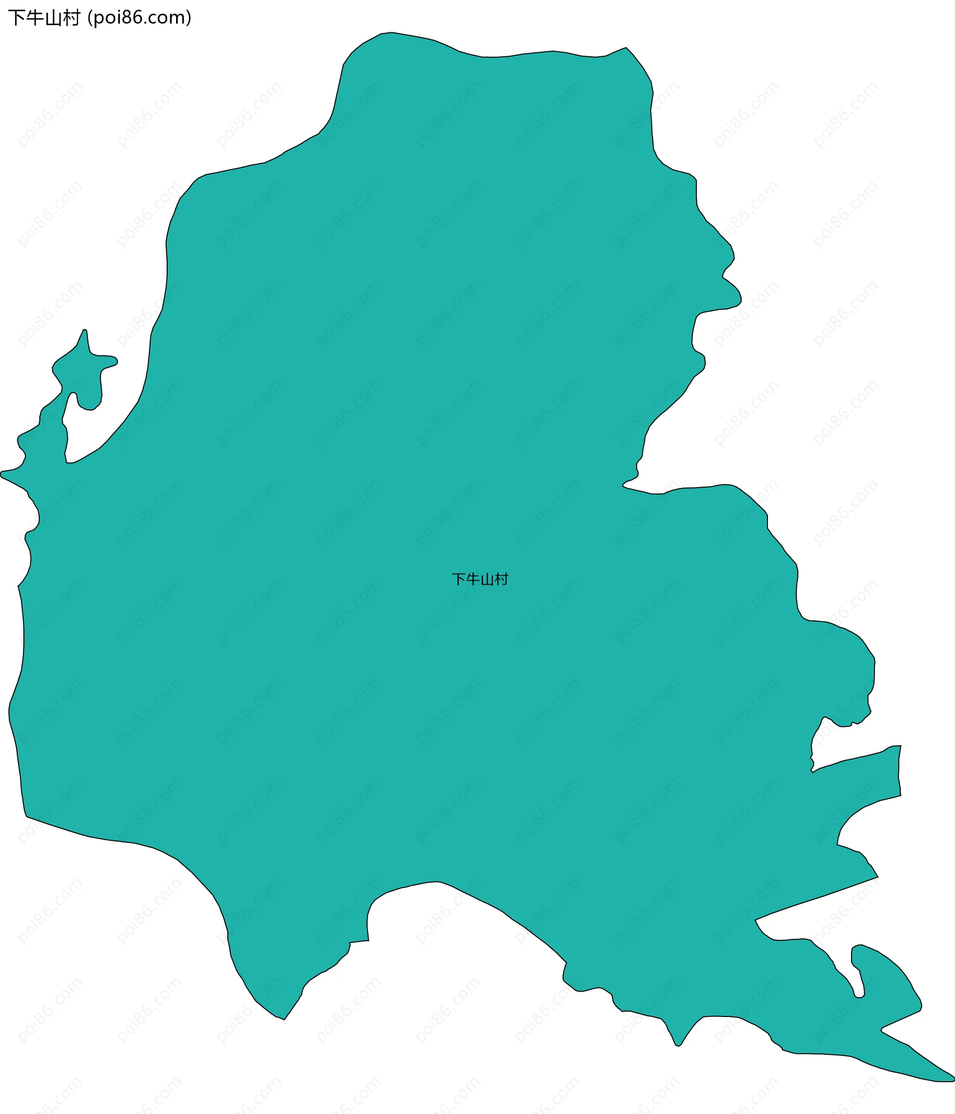 下牛山村边界地图