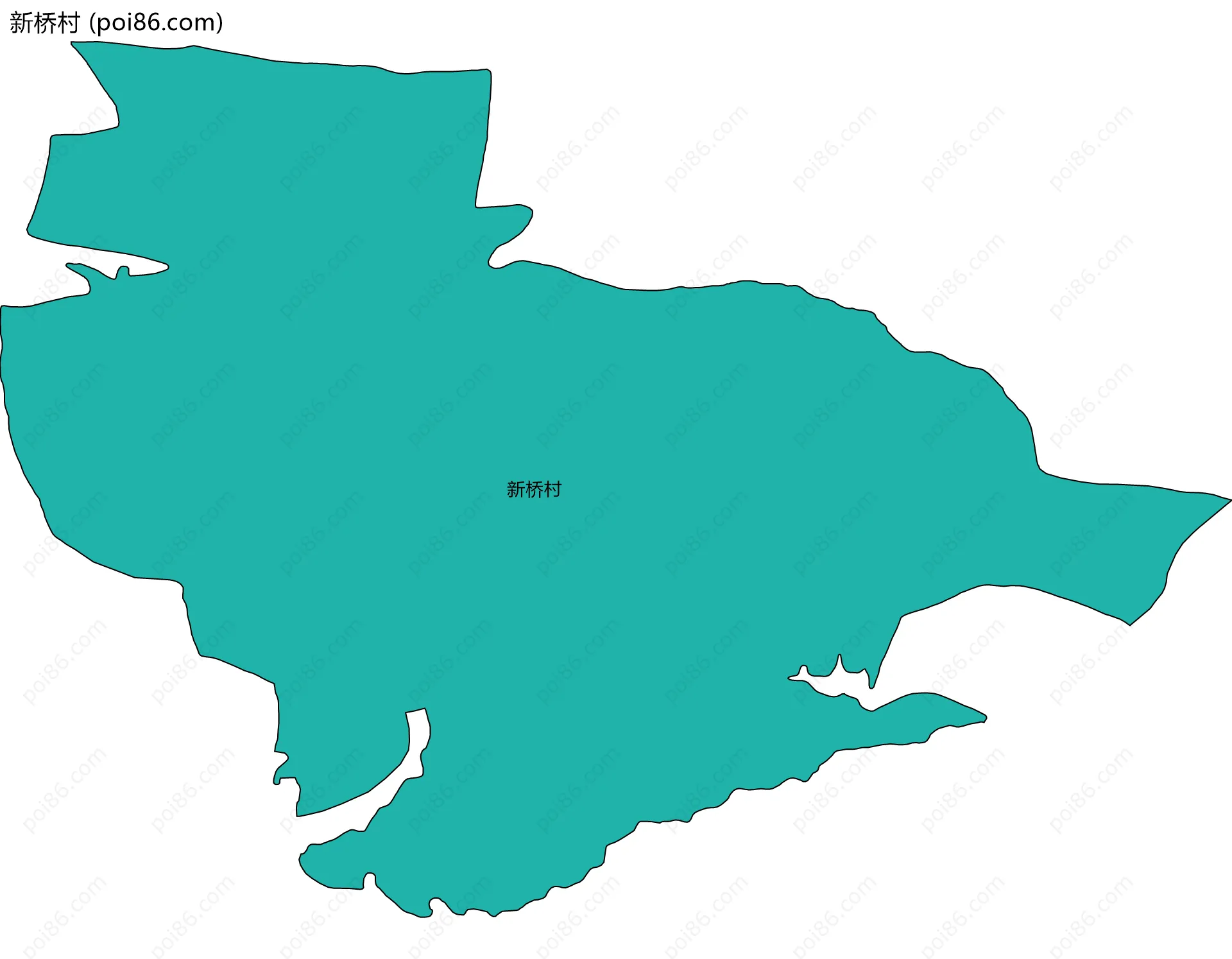新桥村边界地图