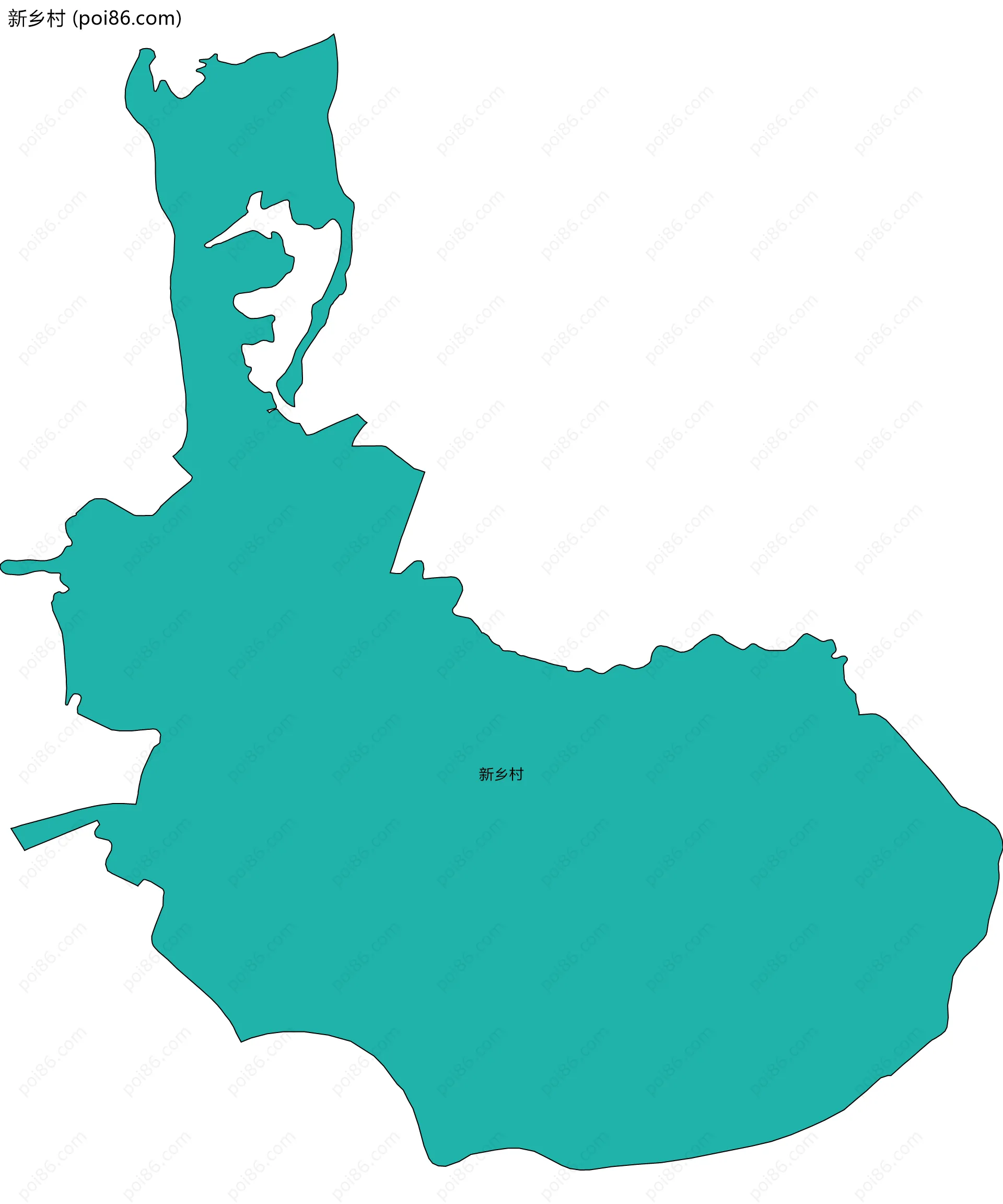 新乡村边界地图