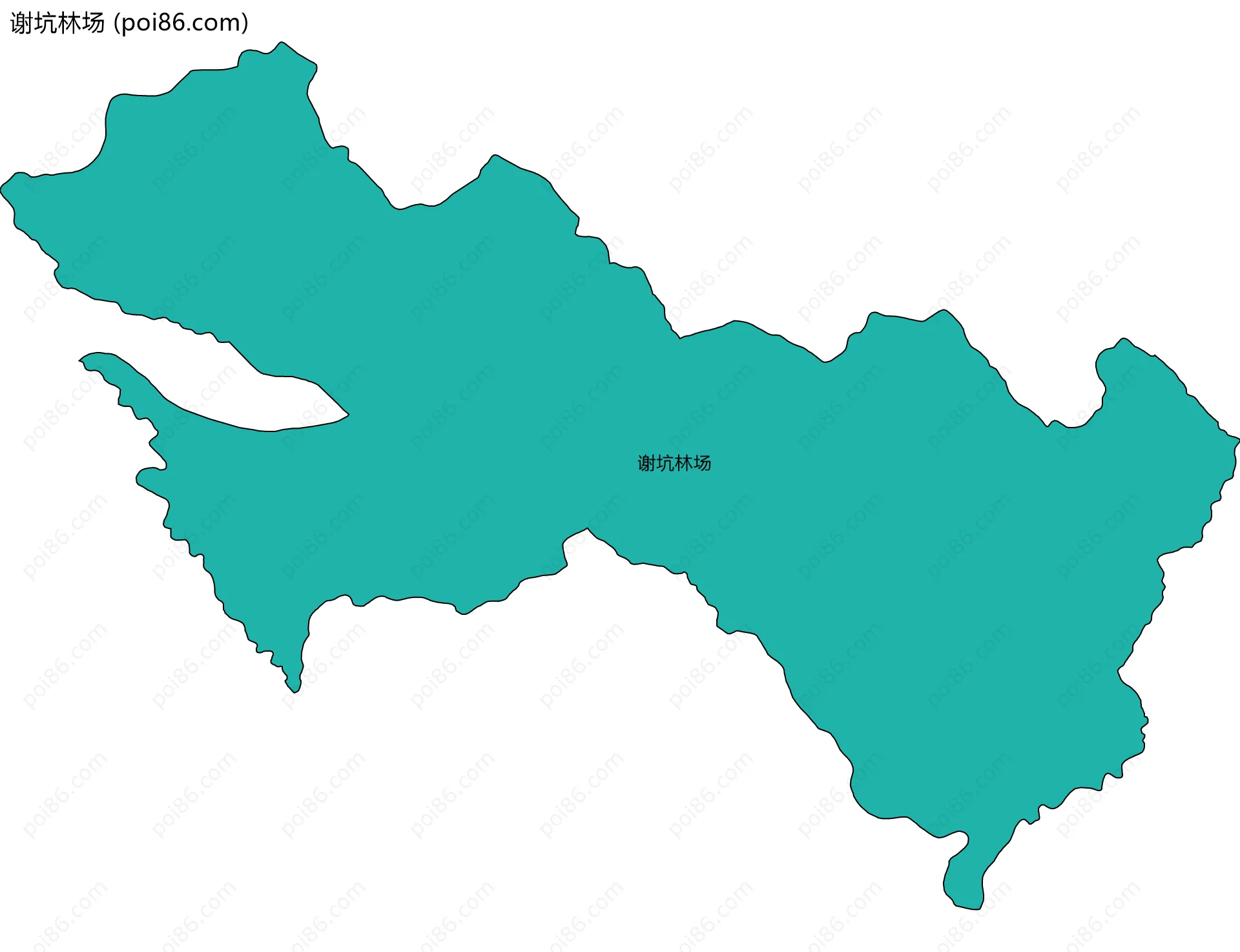 谢坑林场边界地图