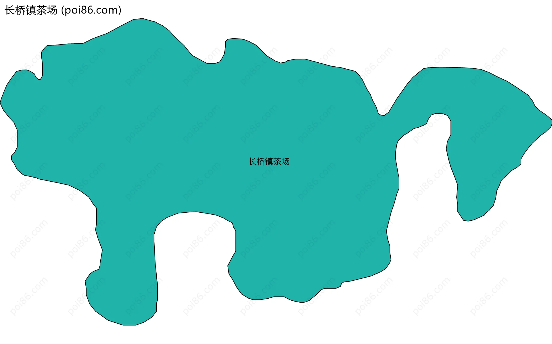 长桥镇茶场边界地图