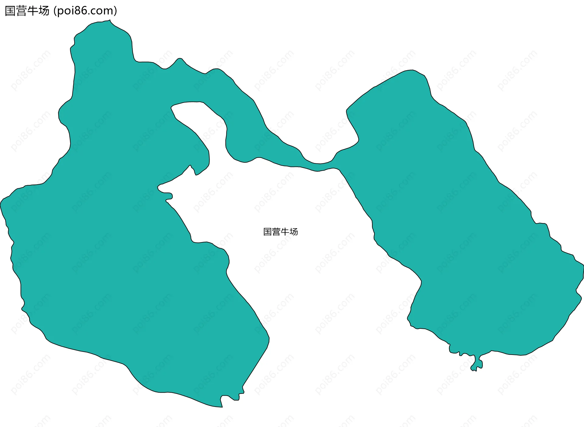 国营牛场边界地图