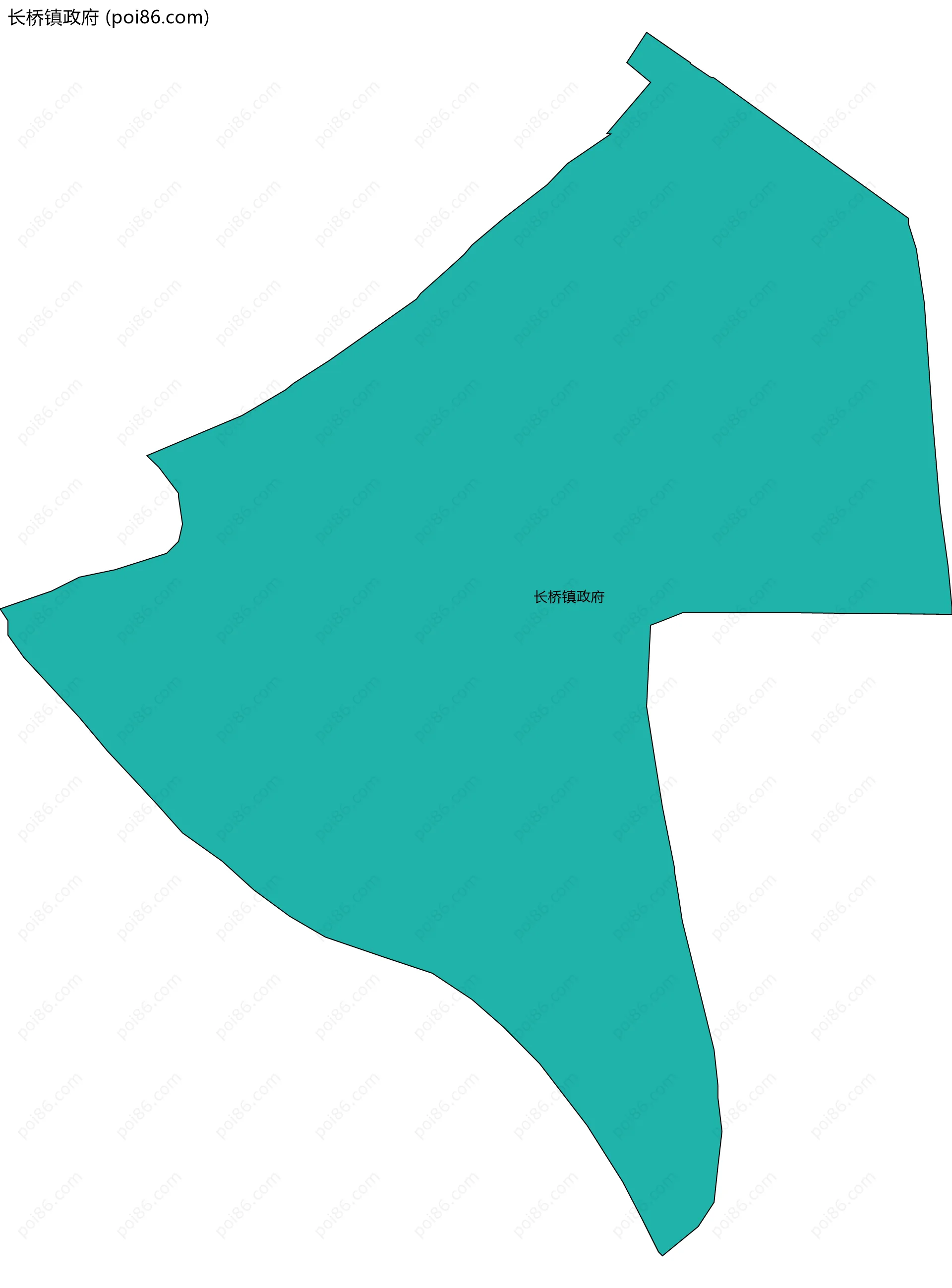 长桥镇政府边界地图
