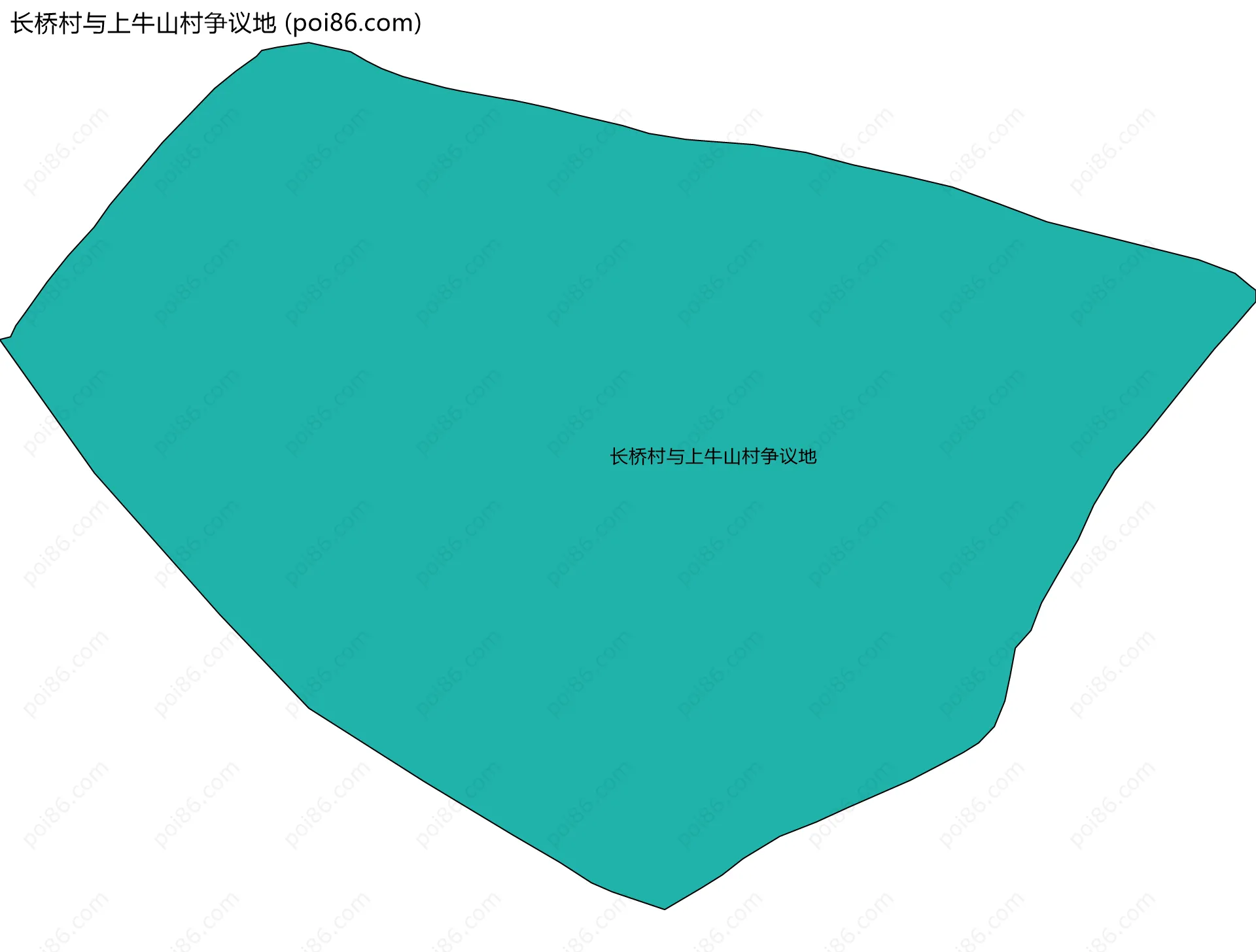 长桥村与上牛山村争议地边界地图