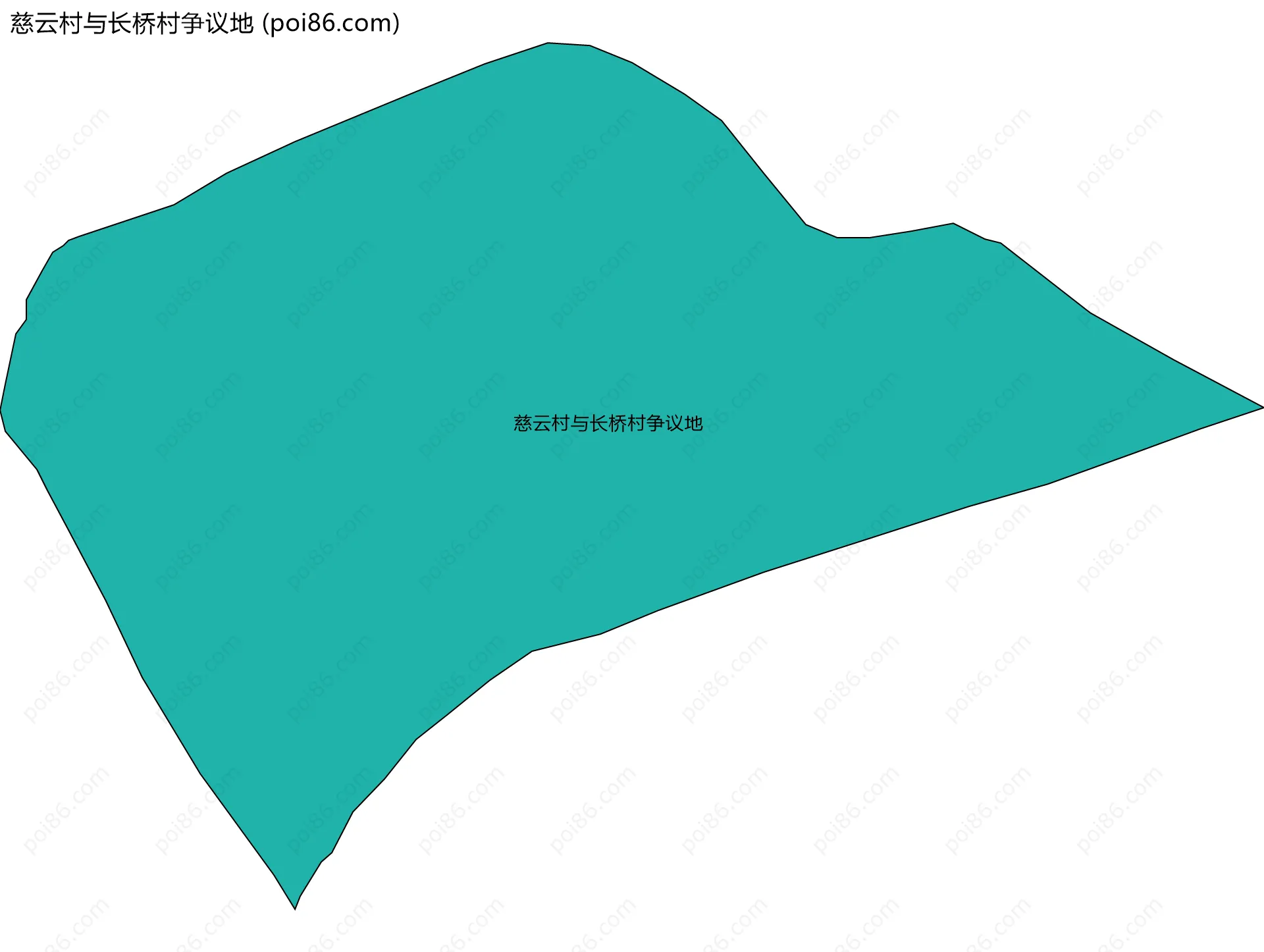 慈云村与长桥村争议地边界地图