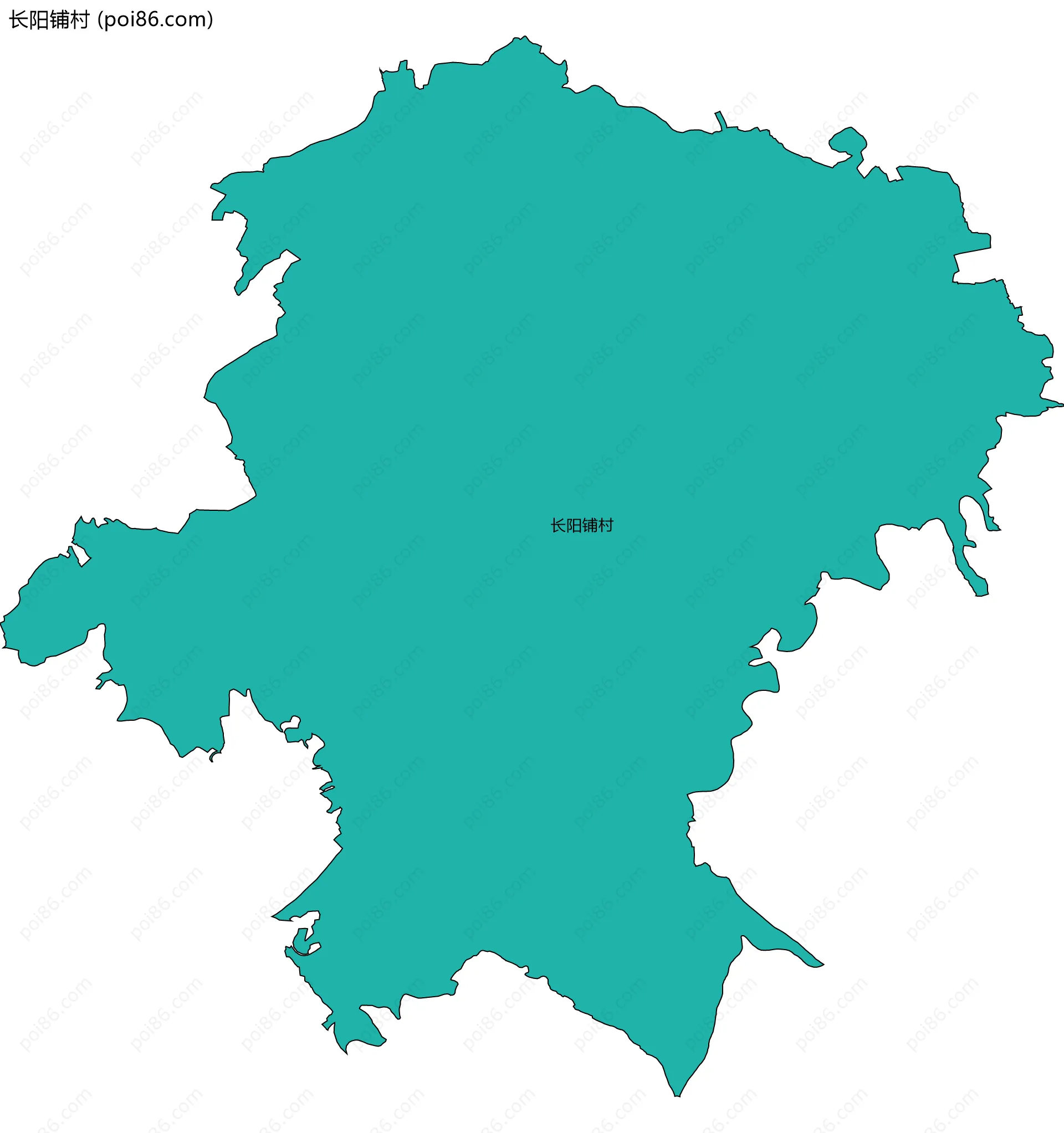 长阳铺村边界地图