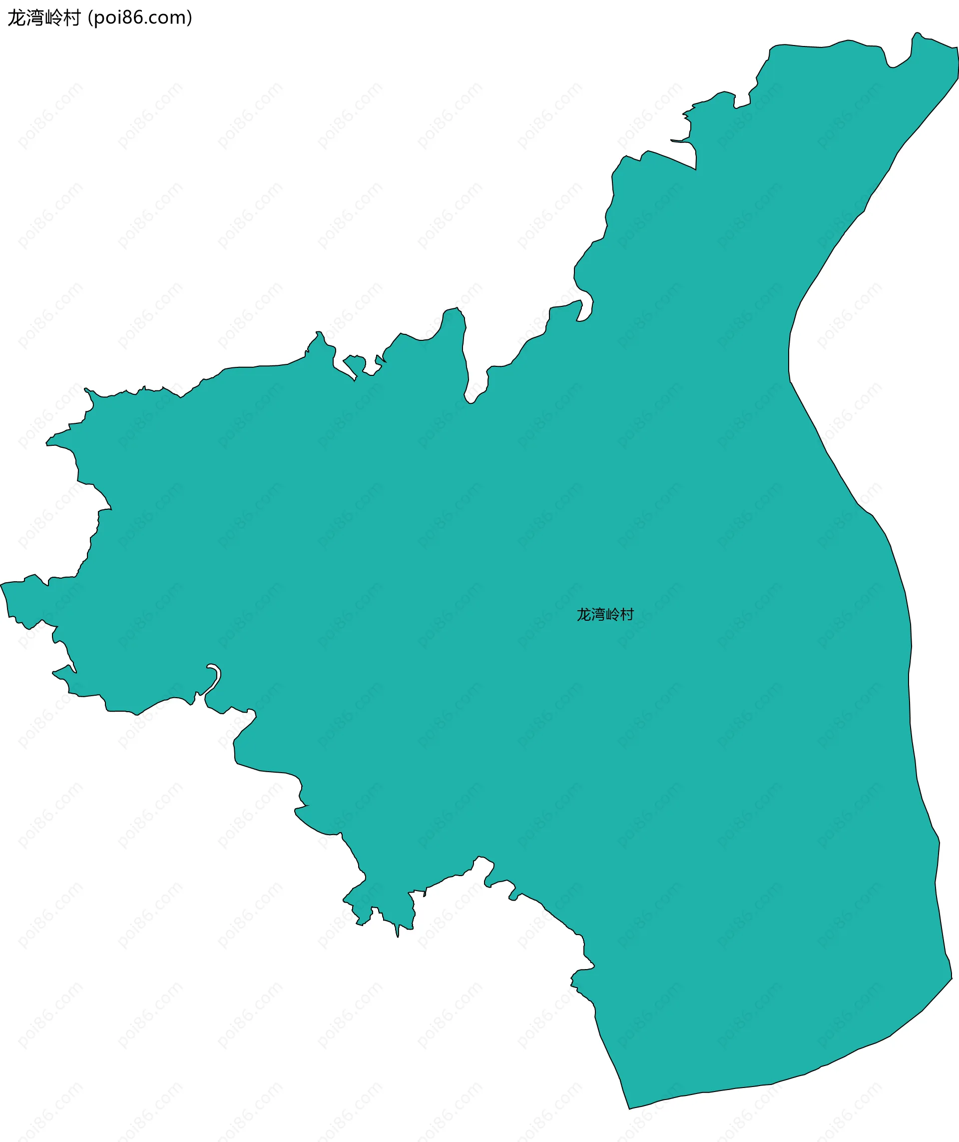 龙湾岭村边界地图