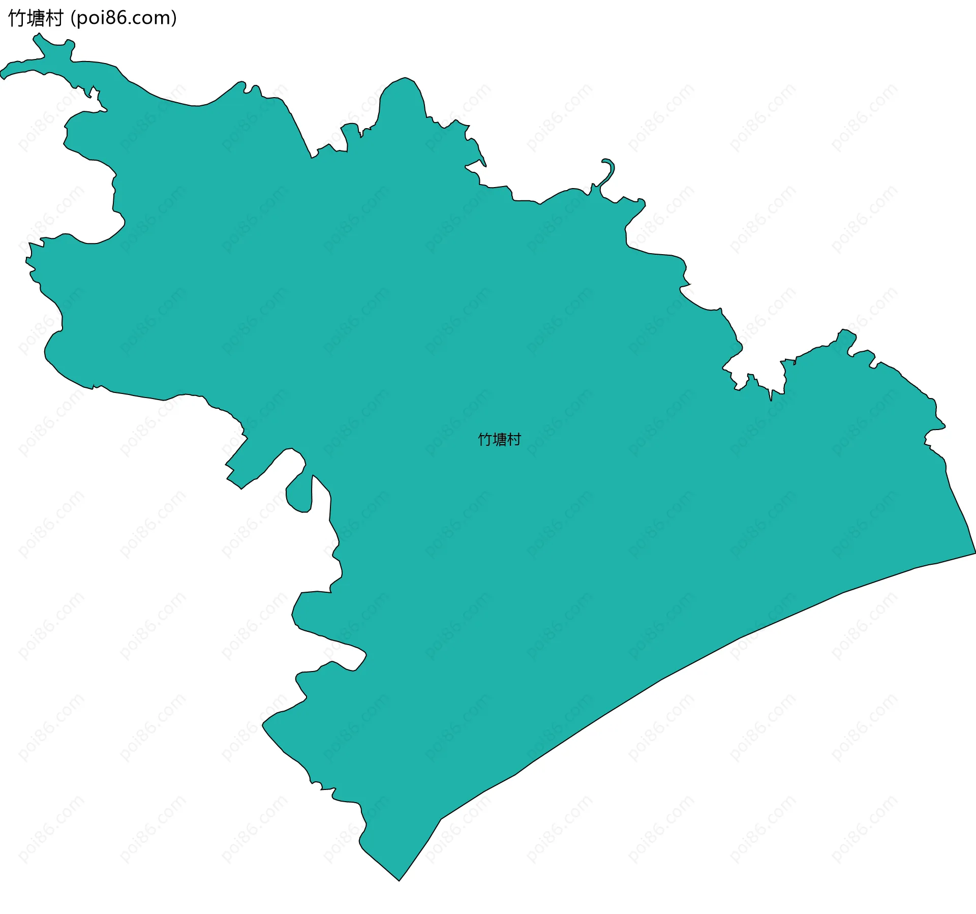 竹塘村边界地图