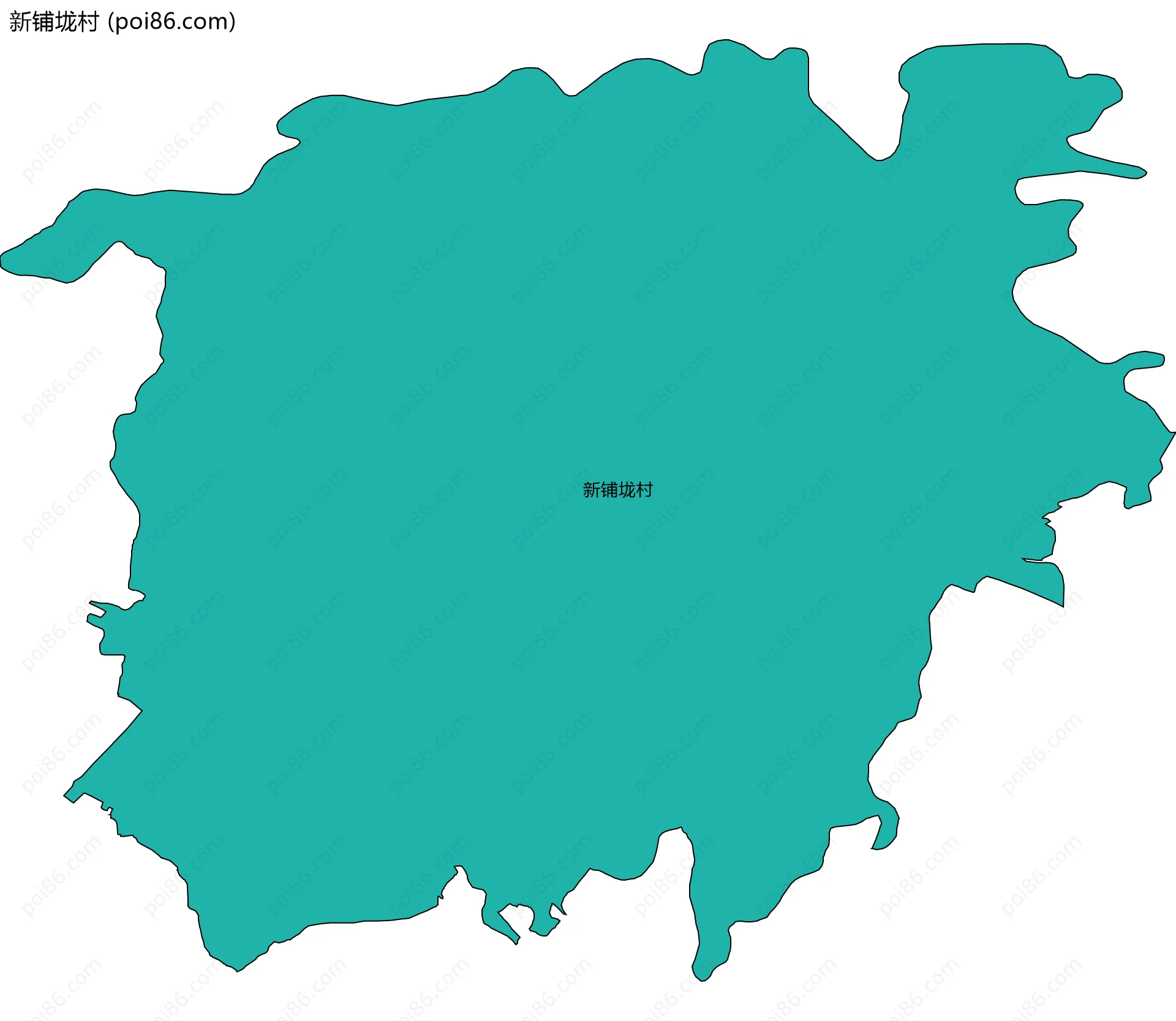 新铺垅村边界地图