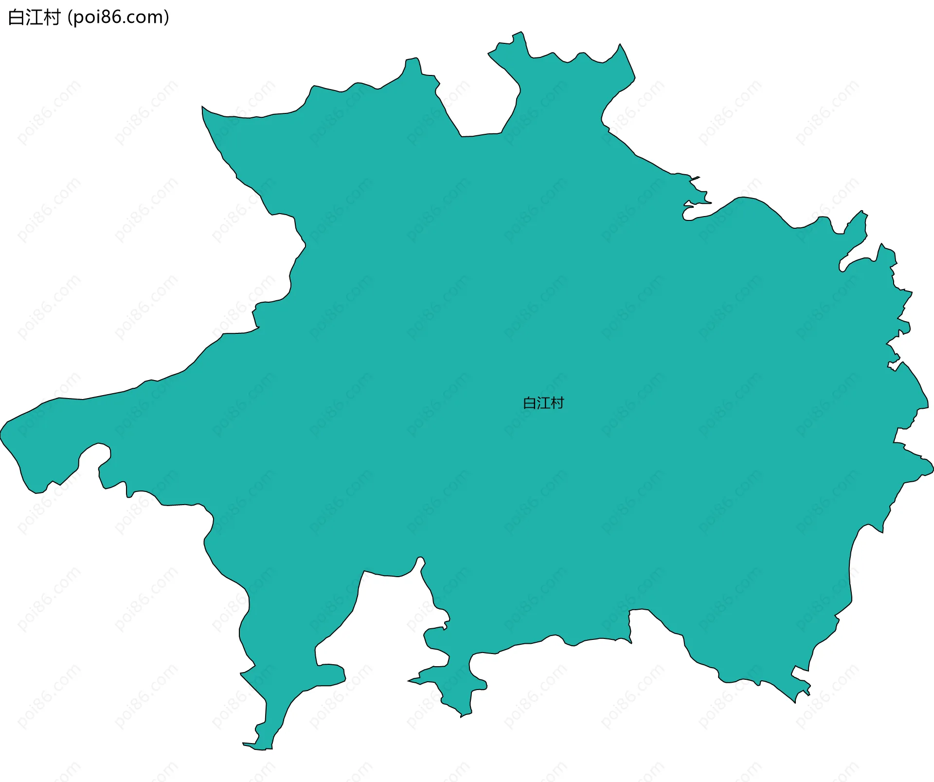 白江村边界地图