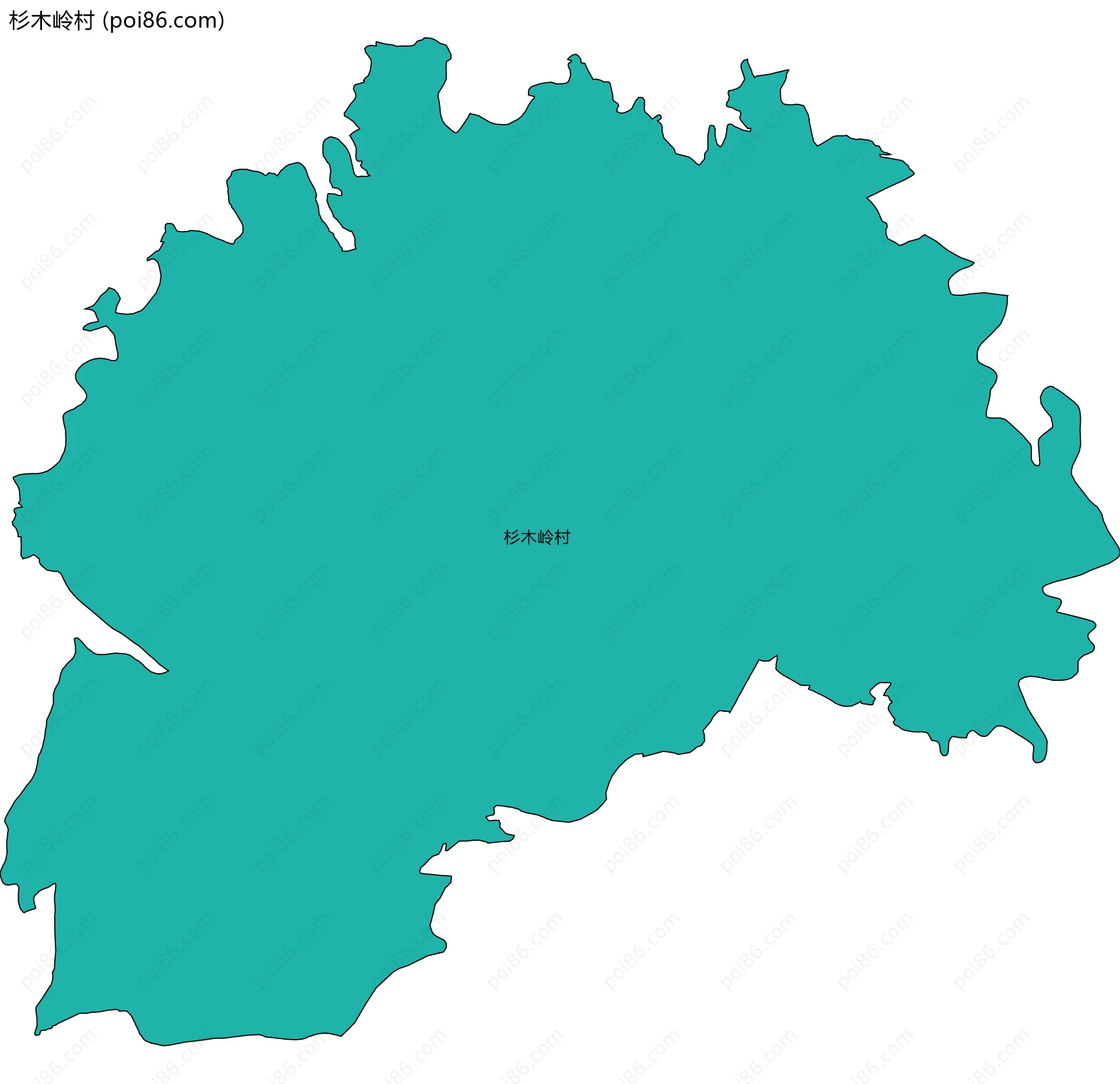 杉木岭村边界地图