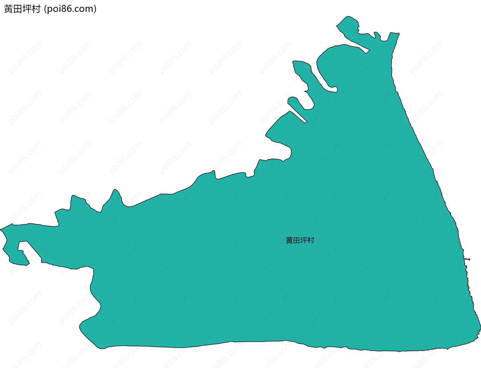 黄田坪村边界地图