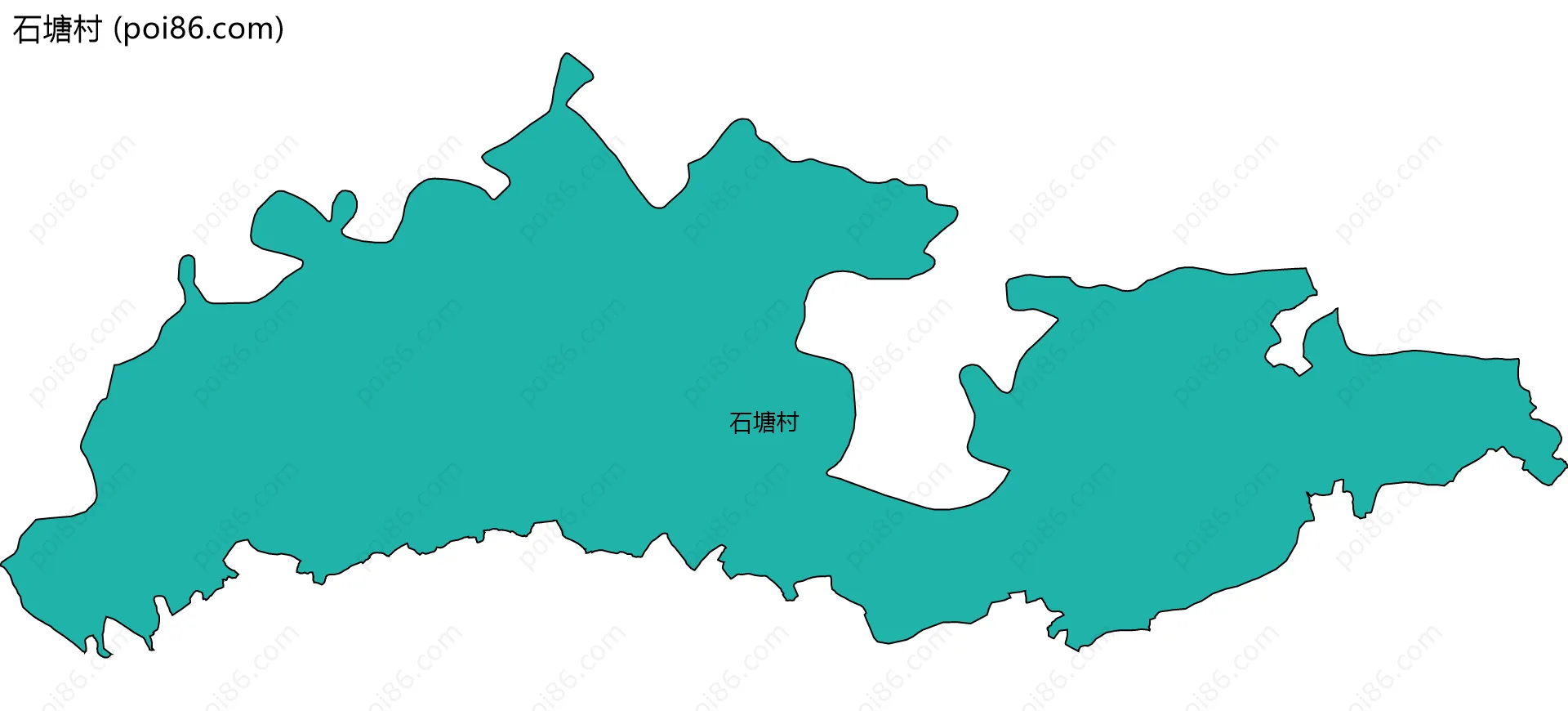 石塘村边界地图