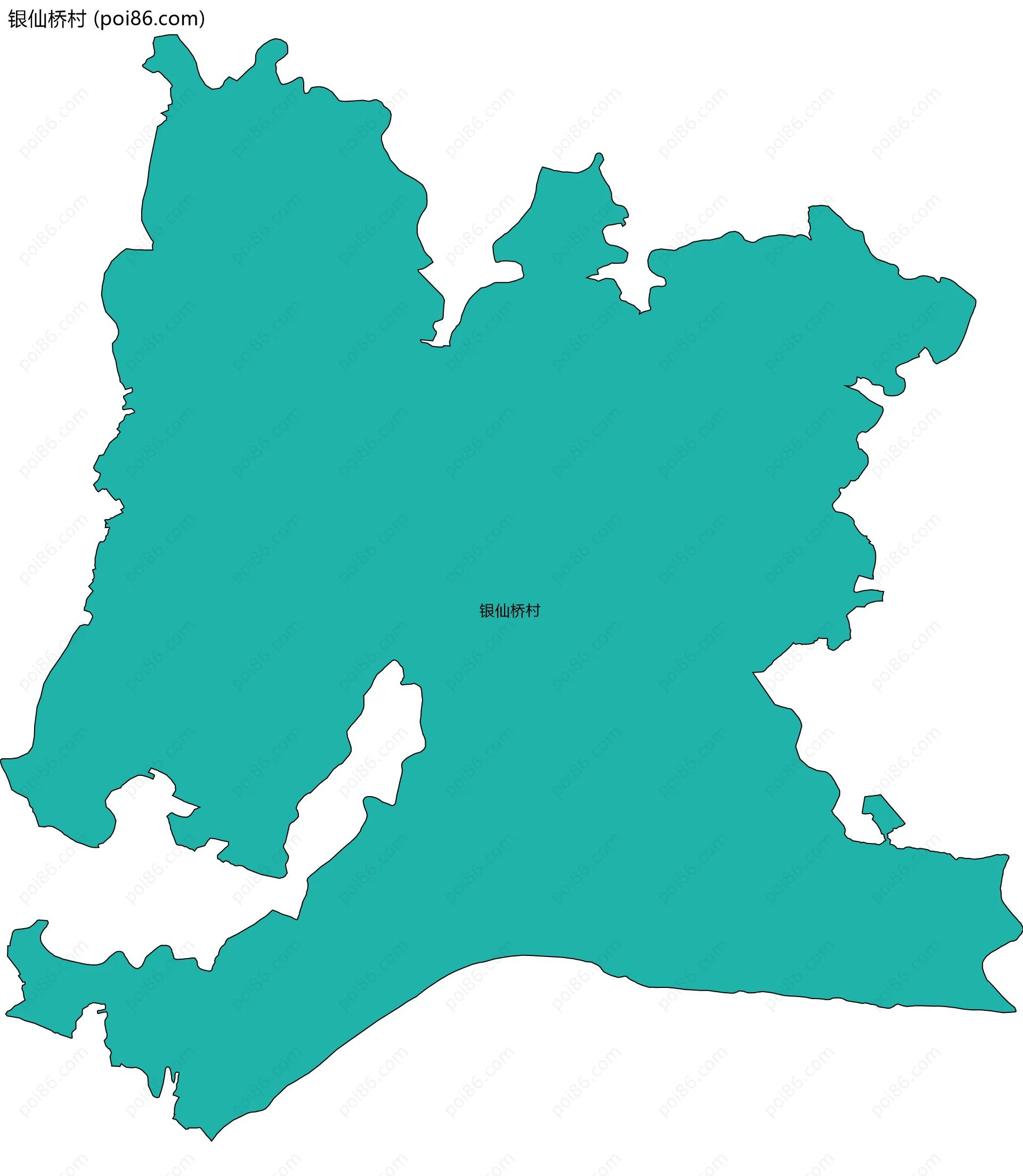银仙桥村边界地图