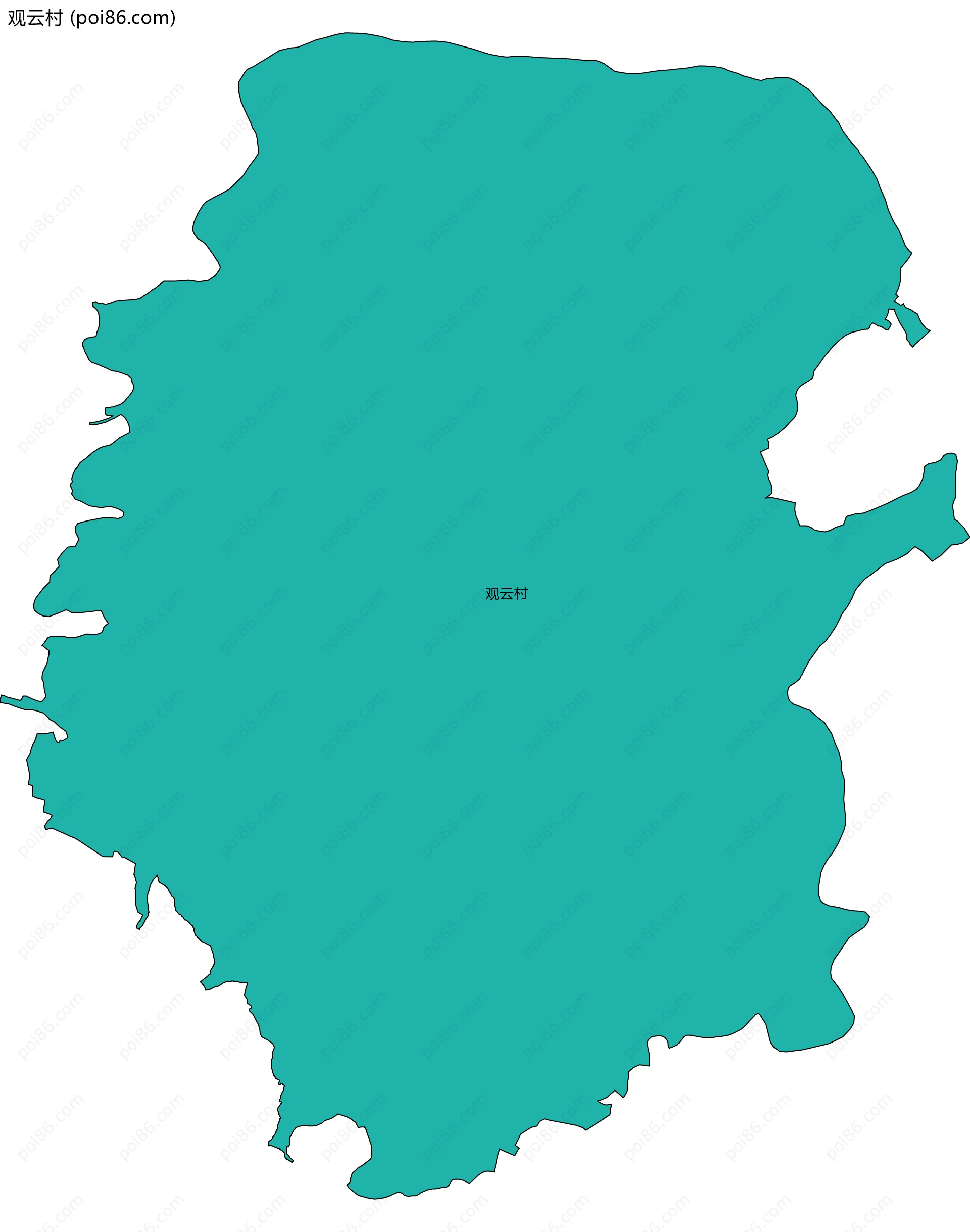 观云村边界地图