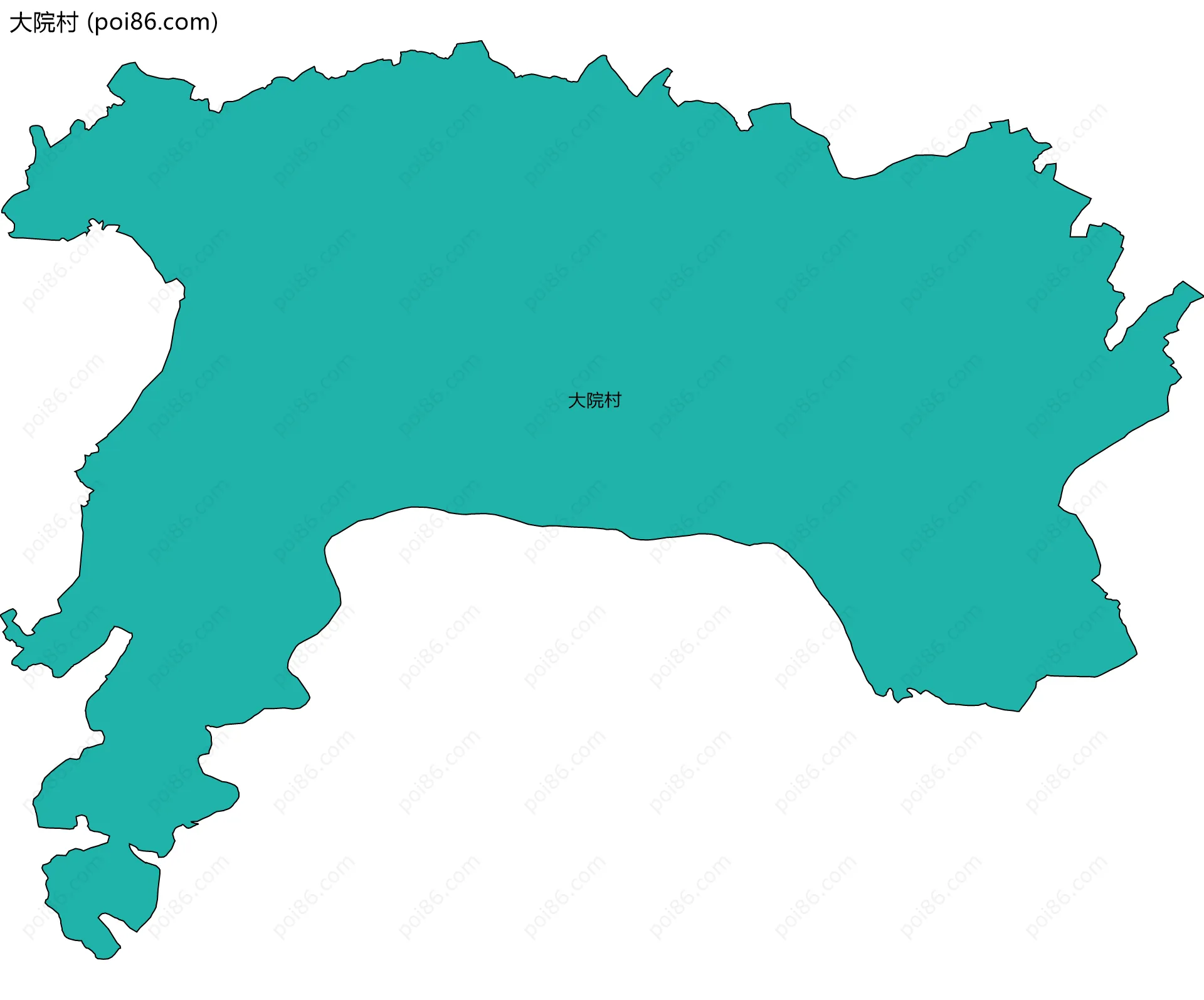 大院村边界地图