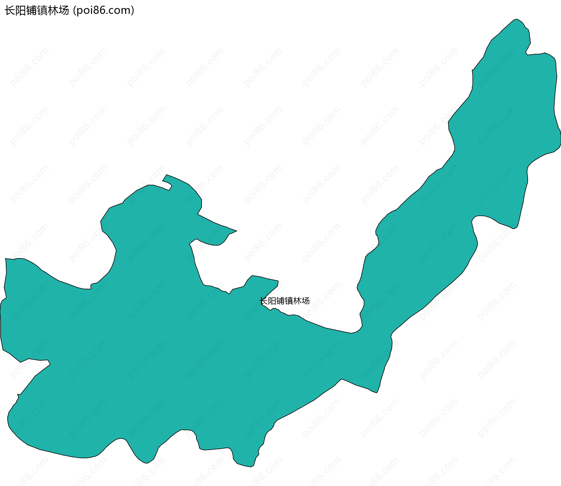 长阳铺镇林场边界地图
