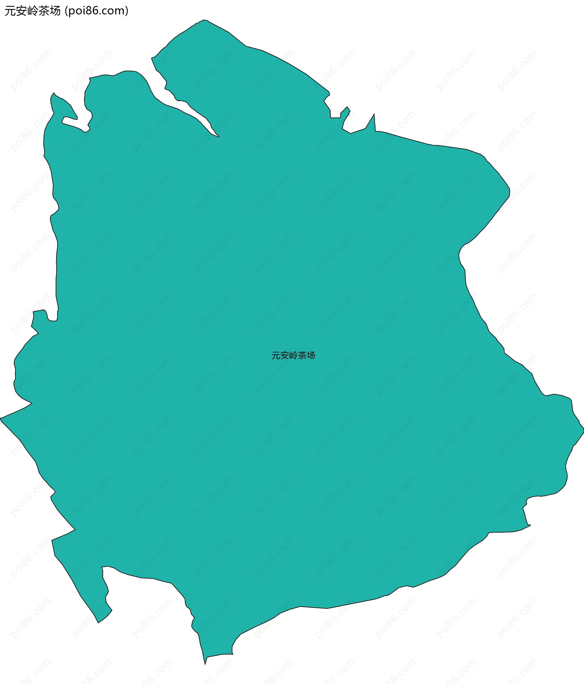 元安岭茶场边界地图