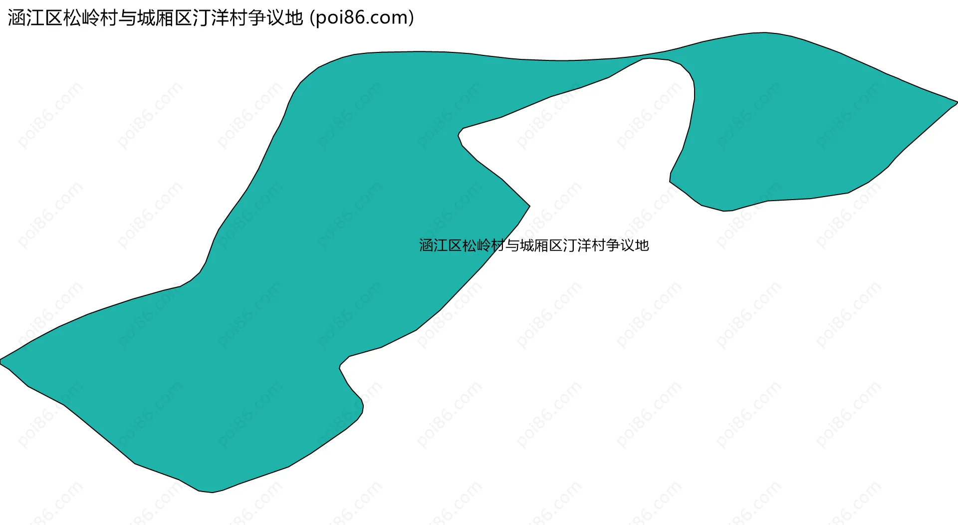 涵江区松岭村与城厢区汀洋村争议地边界地图