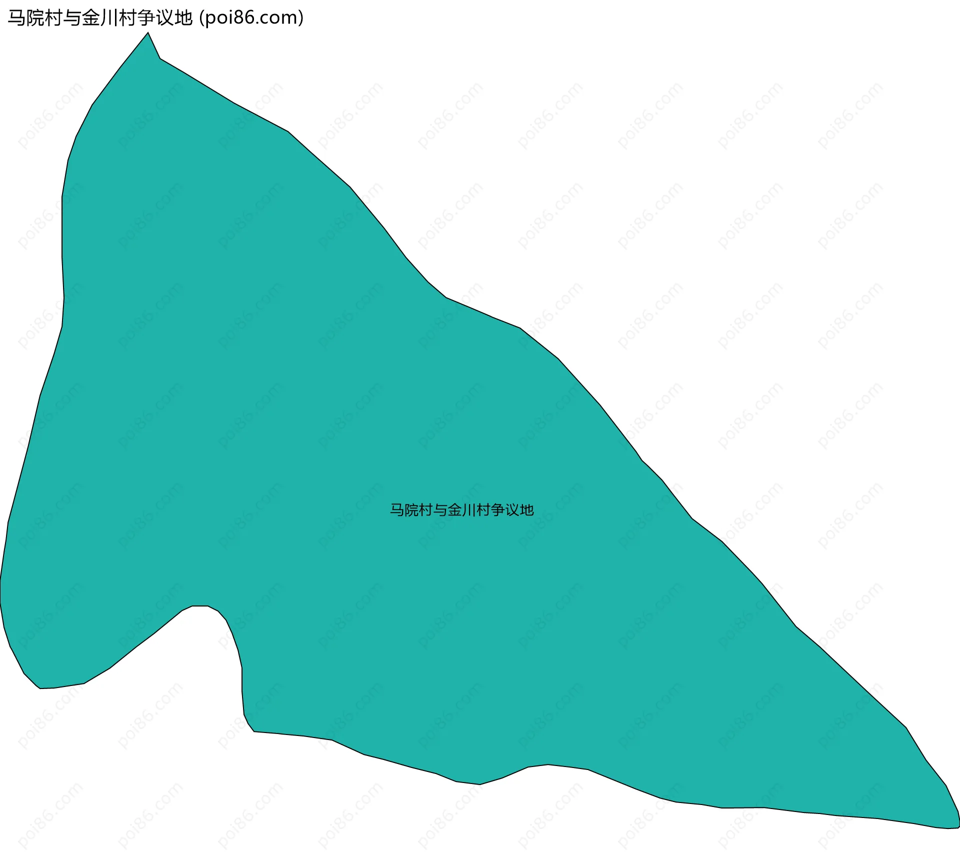 马院村与金川村争议地边界地图