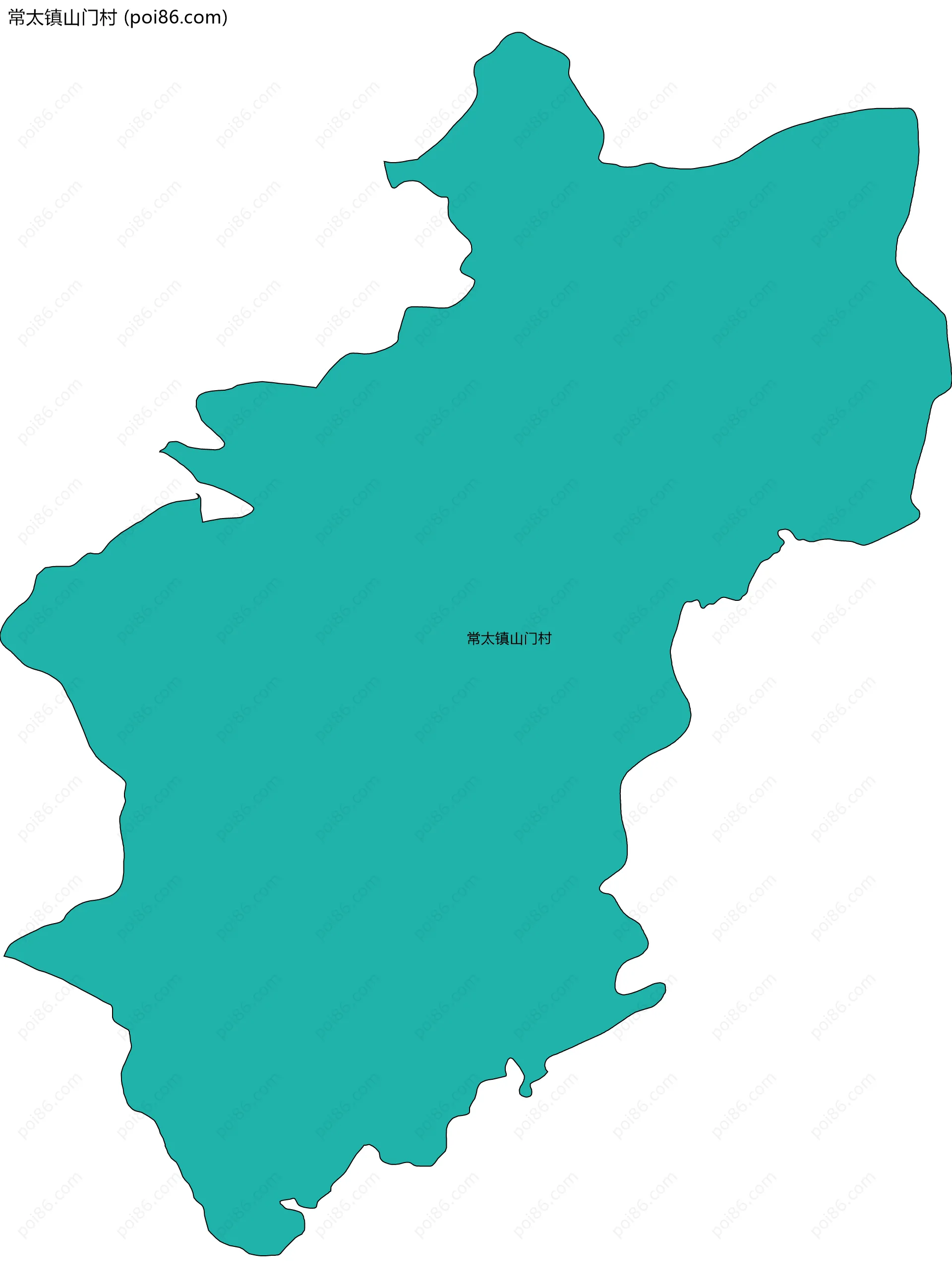 常太镇山门村边界地图