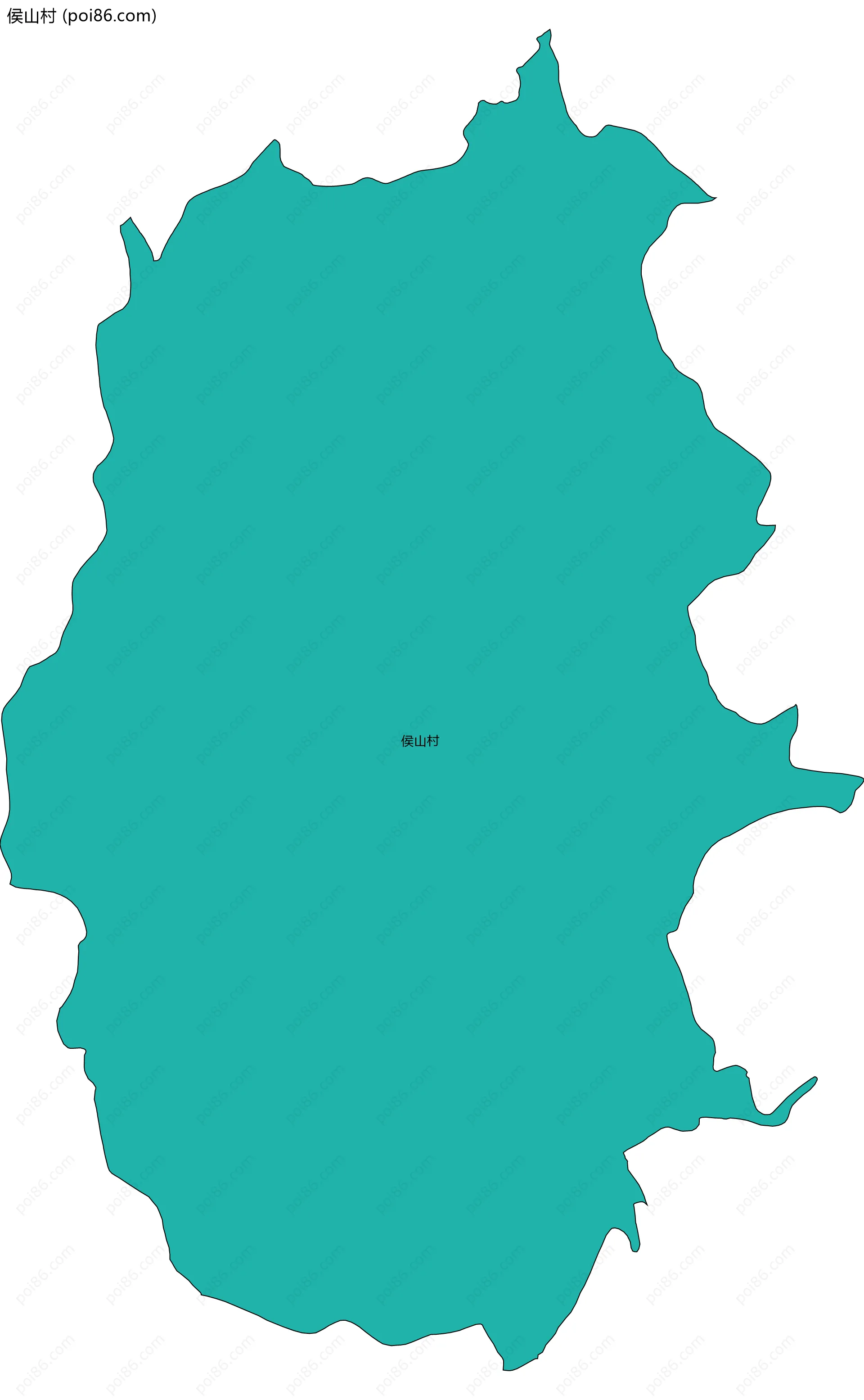 侯山村边界地图
