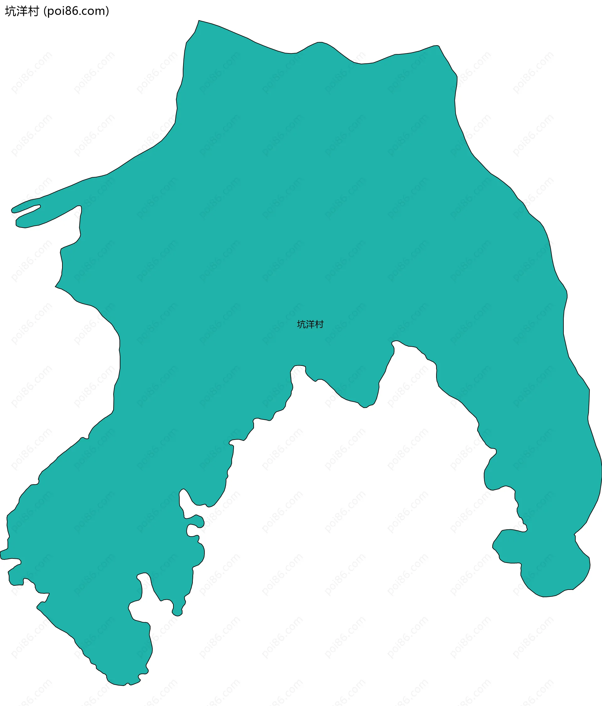 坑洋村边界地图