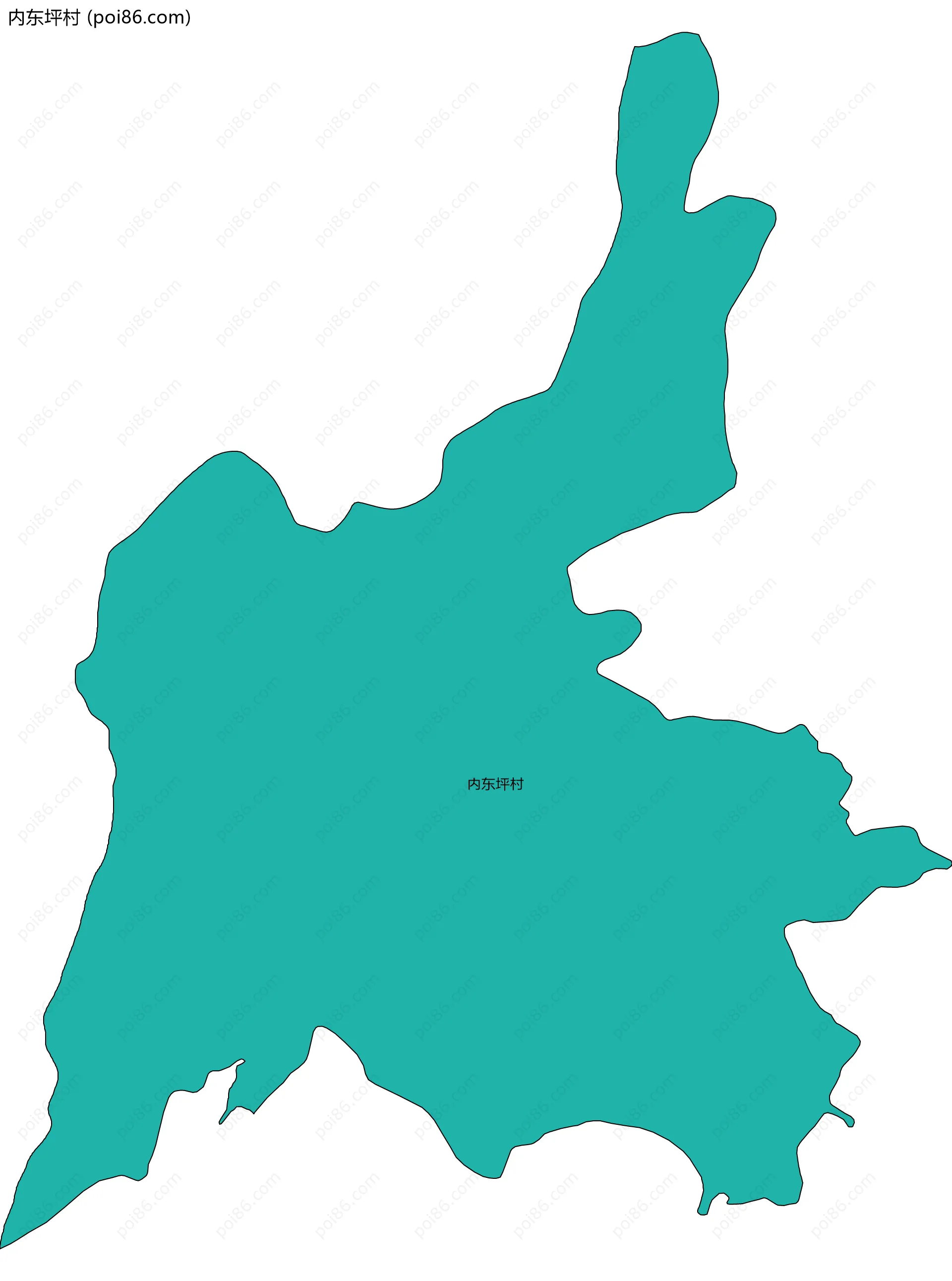 内东坪村边界地图