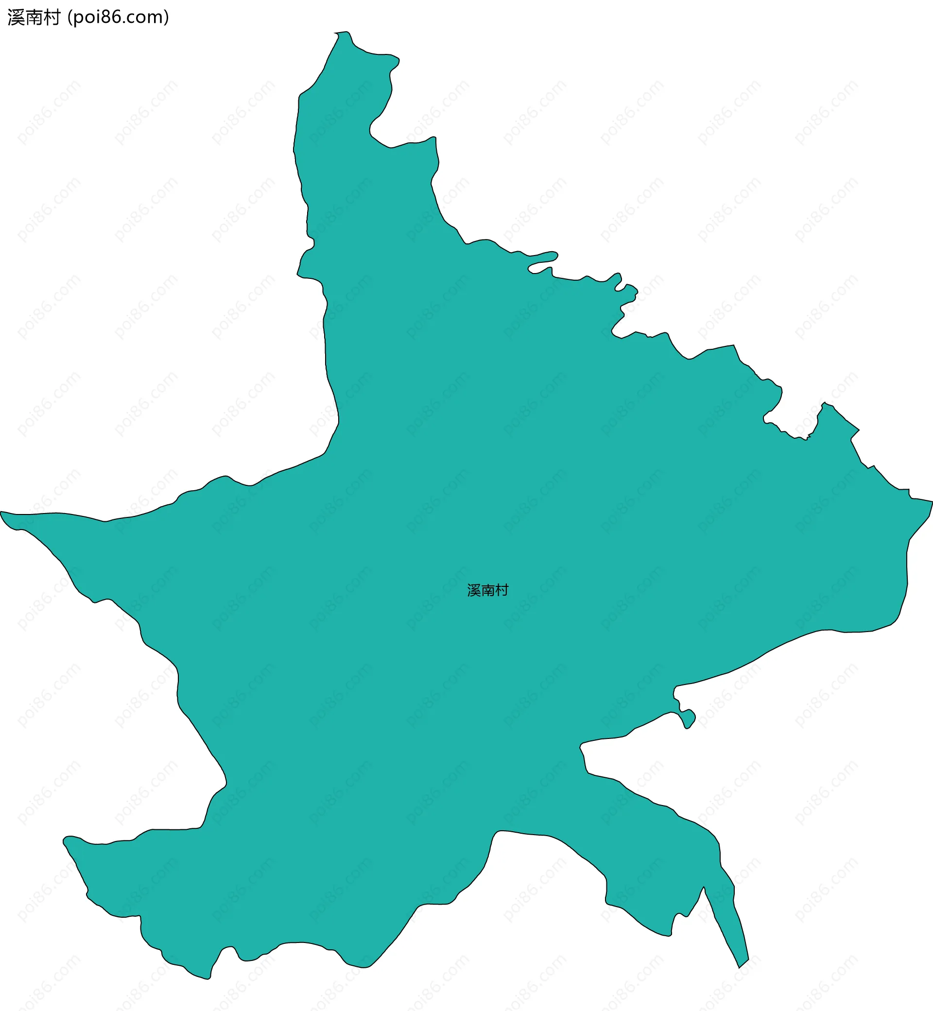 溪南村边界地图