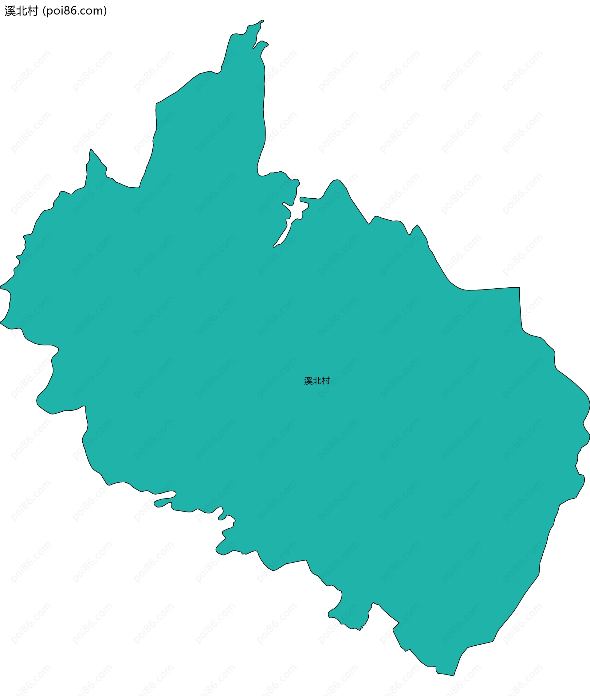 溪北村边界地图