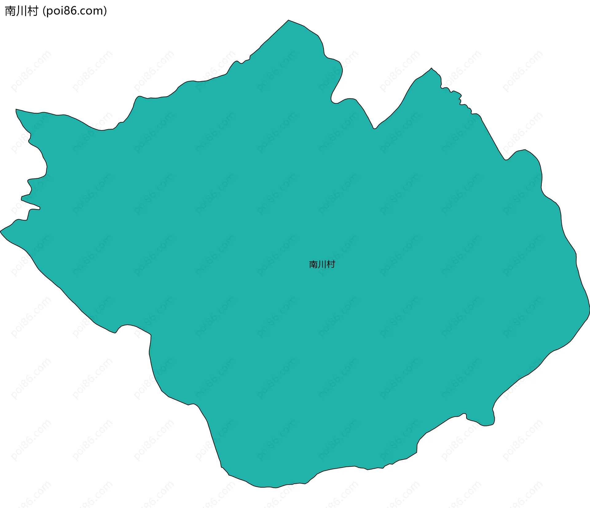 南川村边界地图